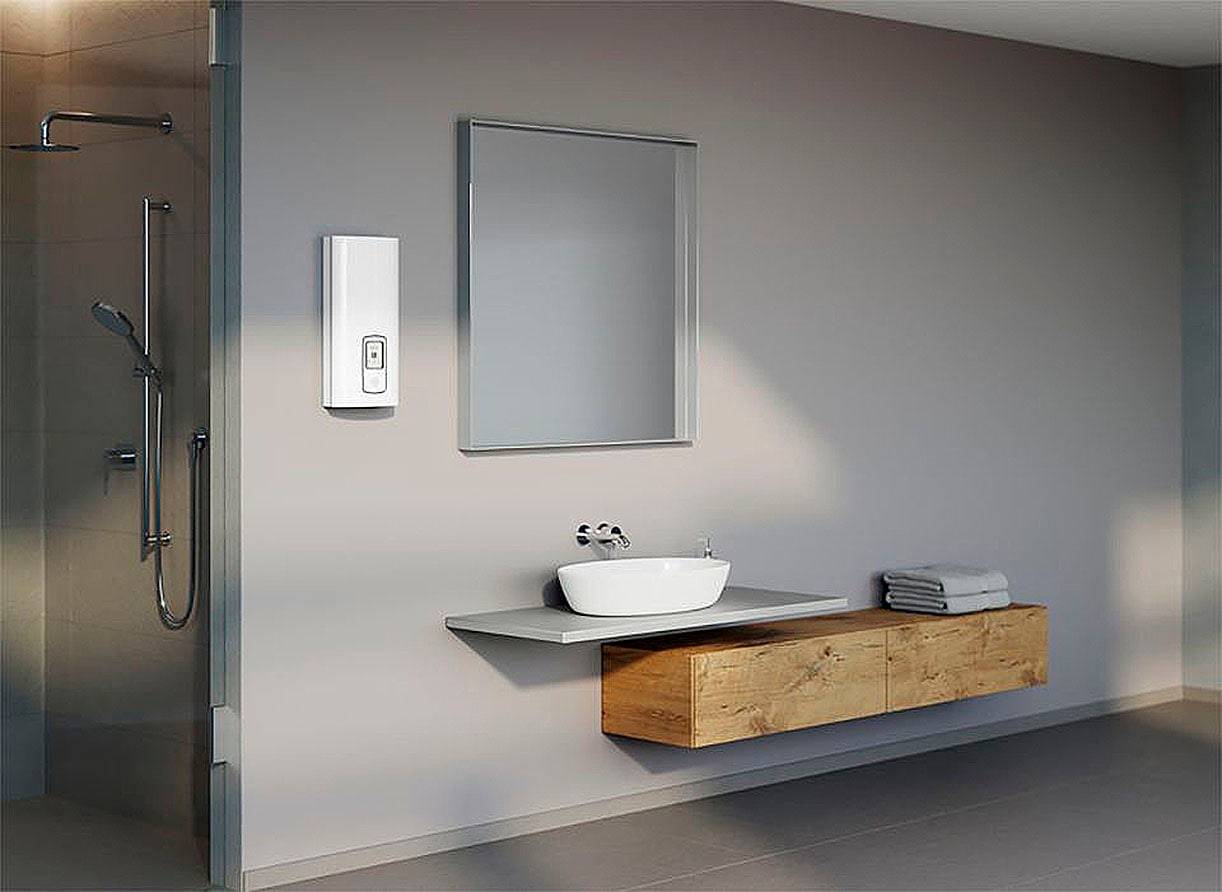 STIEBEL ELTRON Komfort-Durchlauferhitzer »umschaltbar, gradgenaue Temperaturwahl, LC-Display, 400 V«