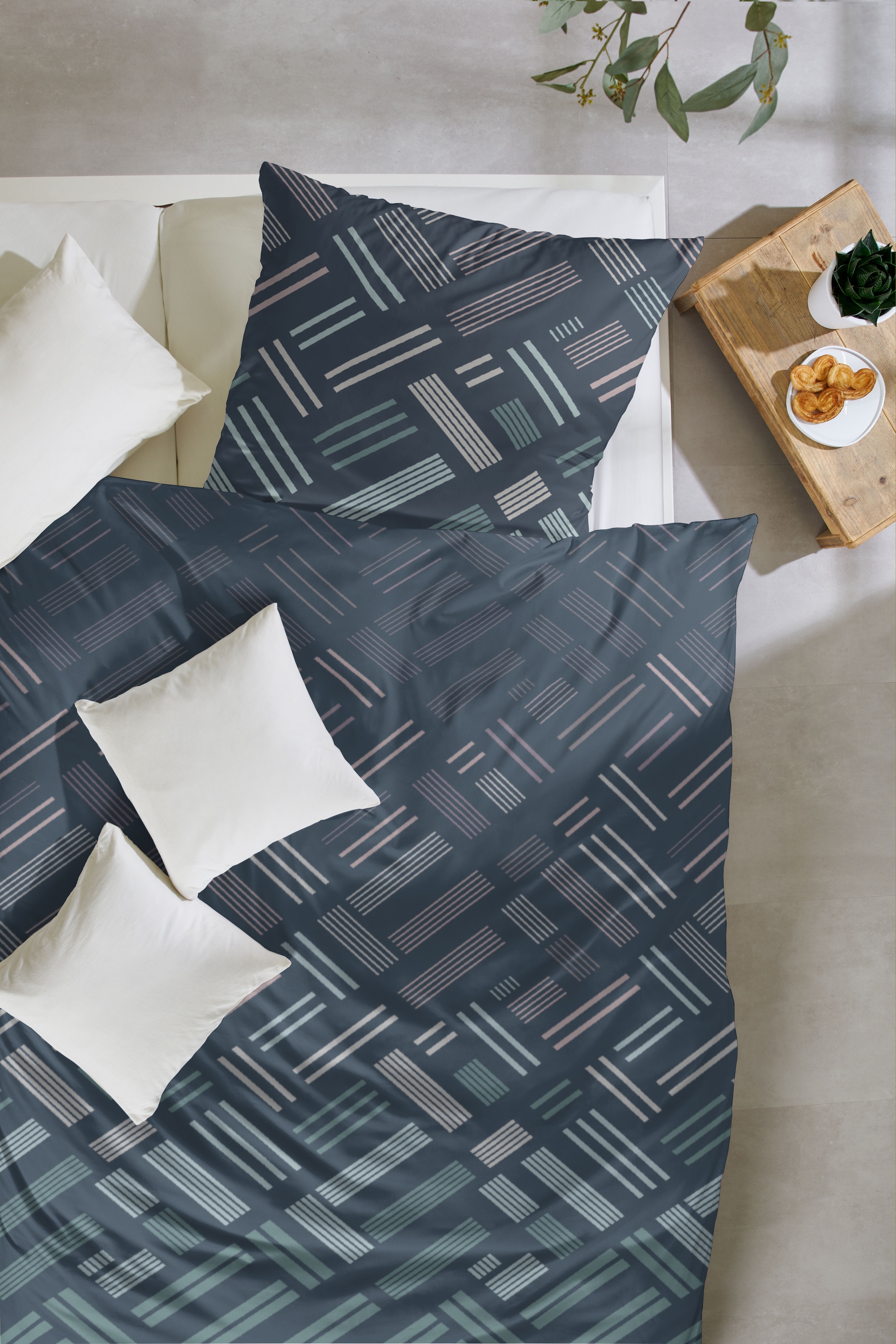 Primera Bettwäsche »Satin Bettwäsche "Retro"« 2 Stk. Mit Kindheitserinernden Tetris strukturen