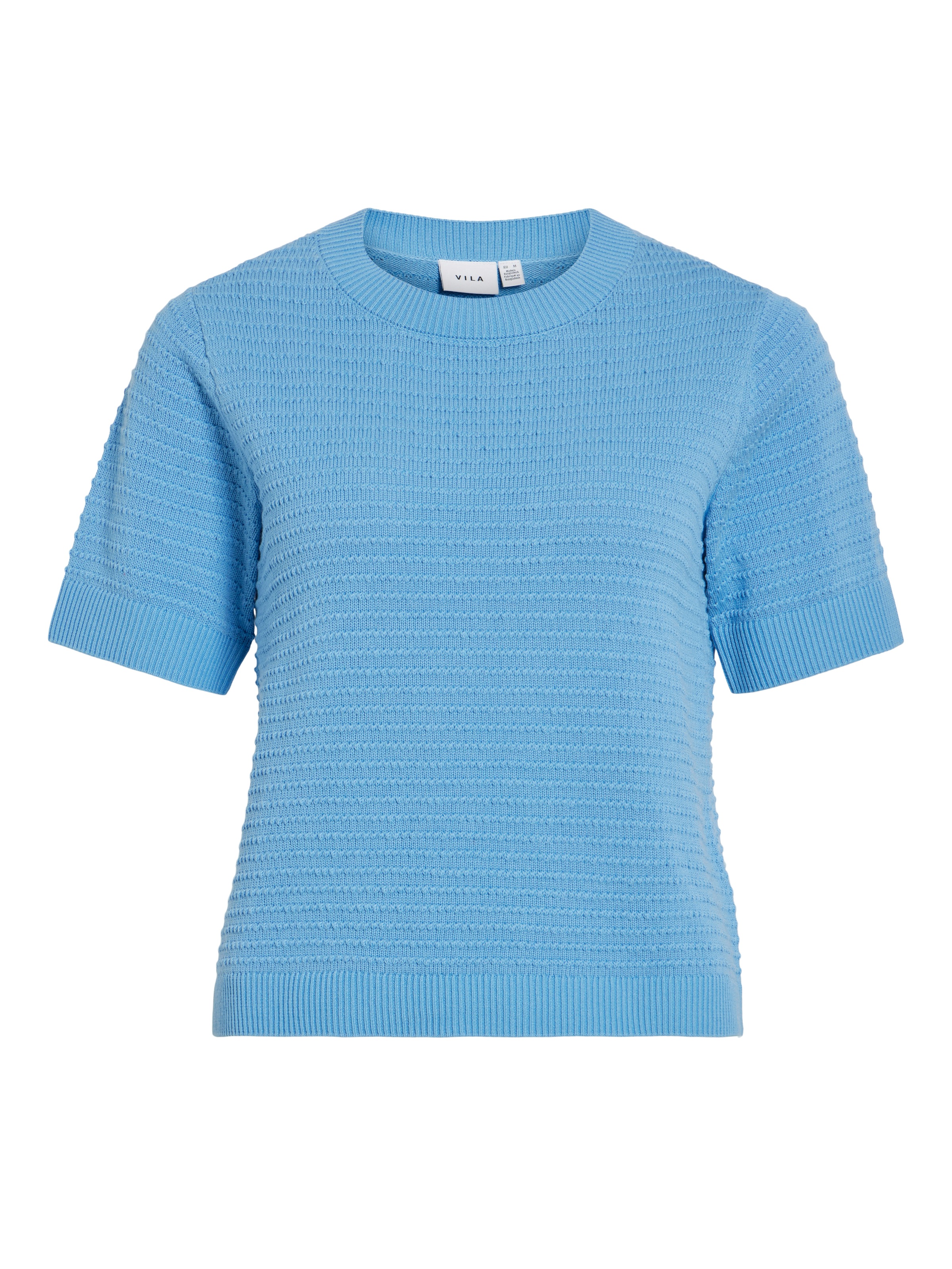 Vila Kurzarmpullover »VILOLLO O-NECK S/S DETAIL KNIT TOP- NOOS«