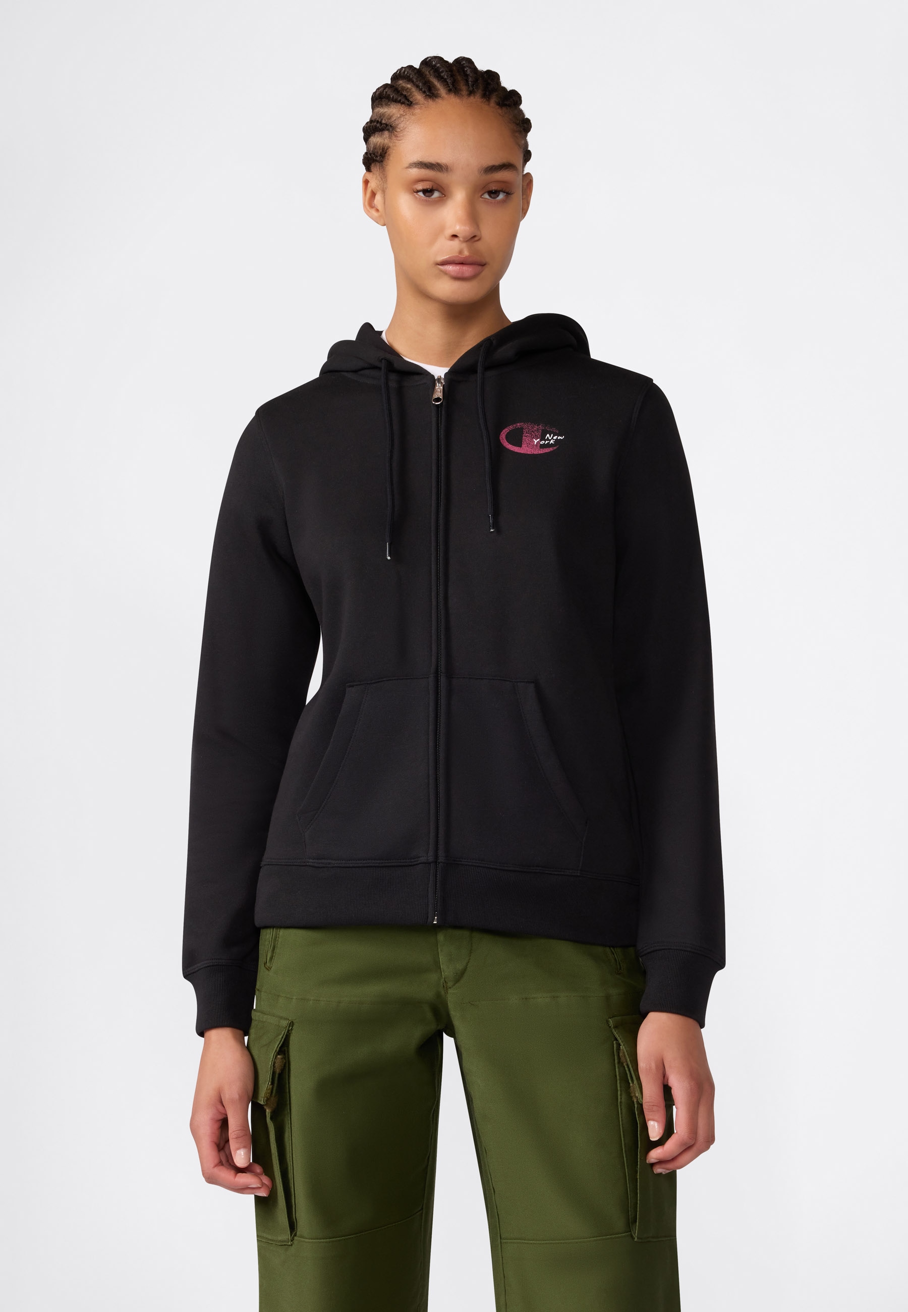 Champion Kapuzensweatjacke »SPORTWEAR ZIP-UP HOODIE Slim Fit« mit durchgehendem Reißverschluss, körpernahe Passform