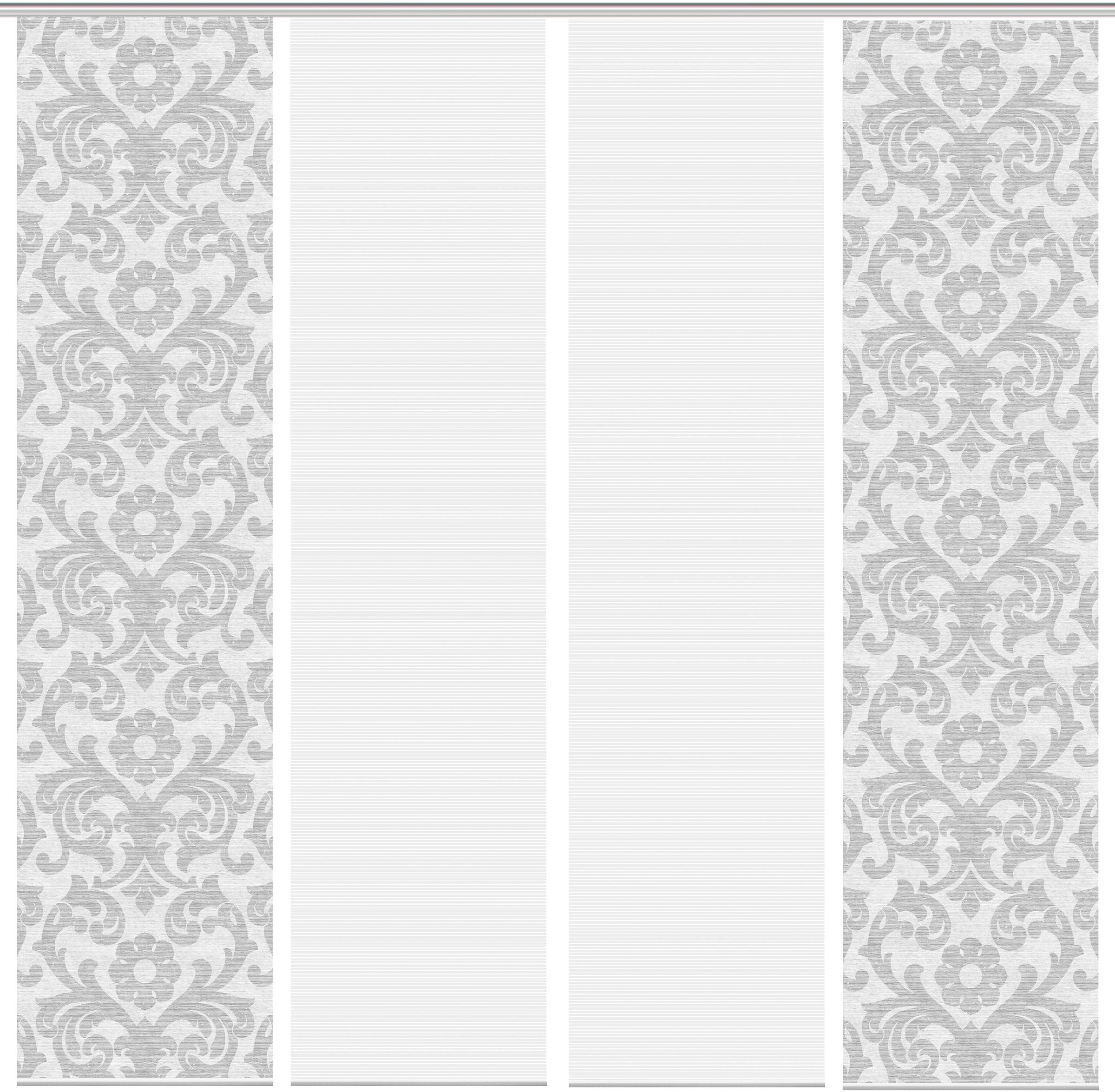 Vision S Schiebegardine »ORNAMIA 4er SET«, (4 St.), Bambus-Optik, Digital bedruckt