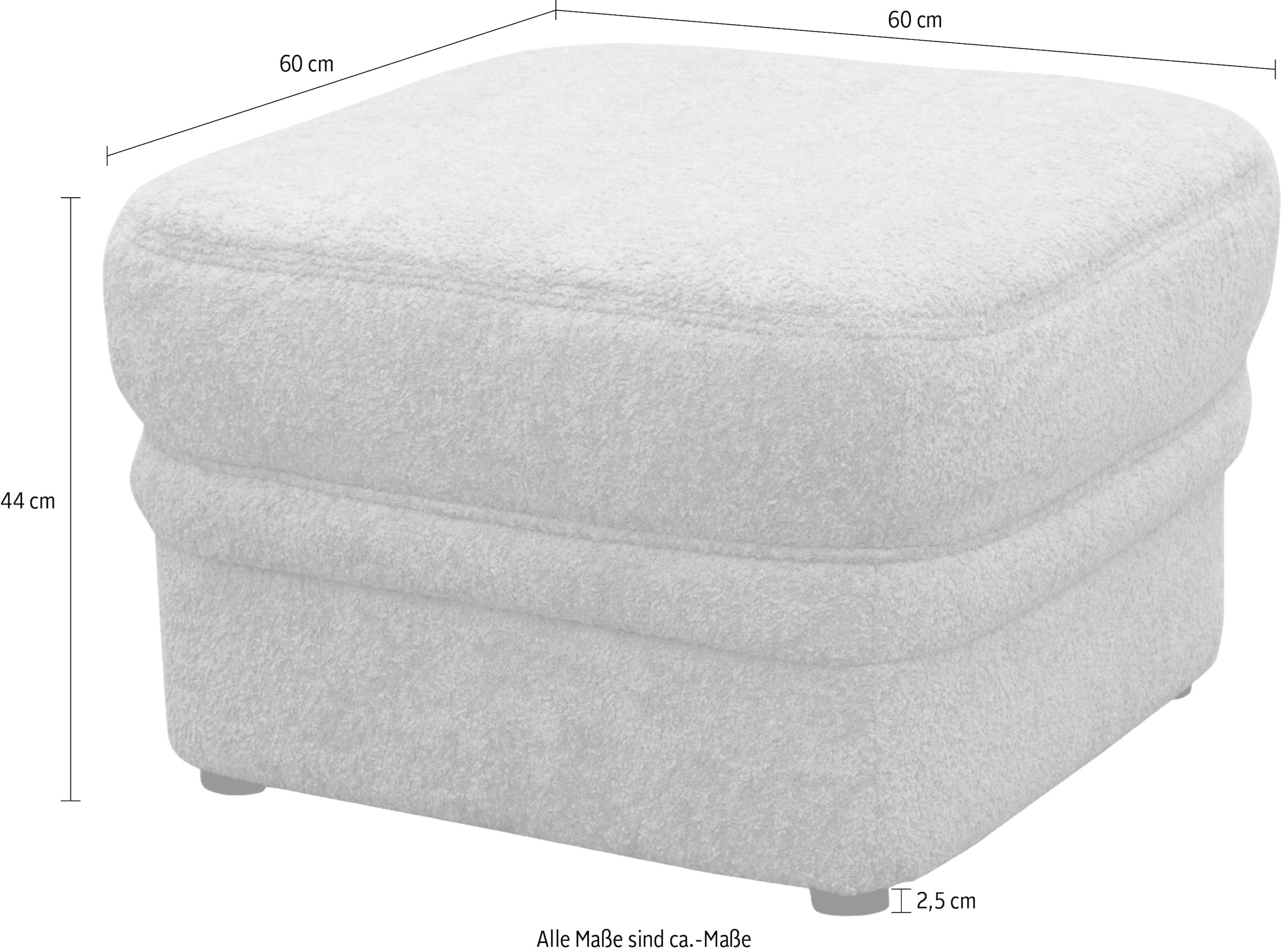 OTTO home Hocker »Nyborrg 60 cm, formschönes Design für ein modernes Zuhause« Polsterhocker passend zum Sofa, Breite 60 cm, individuell kombinieren