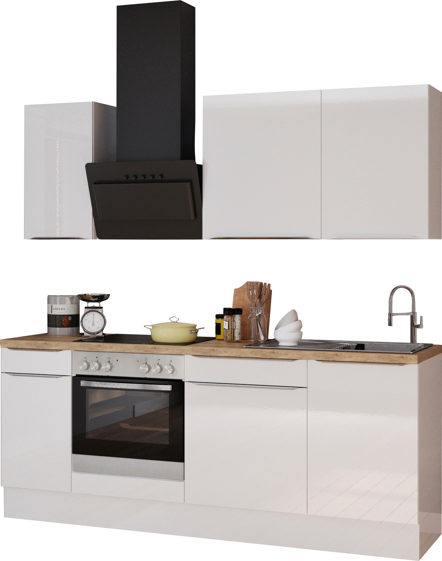 OPTIFIT Küchenzeile mit 210 E-Geräten, auf cm kaufen Rechnung »Aken«, Breite