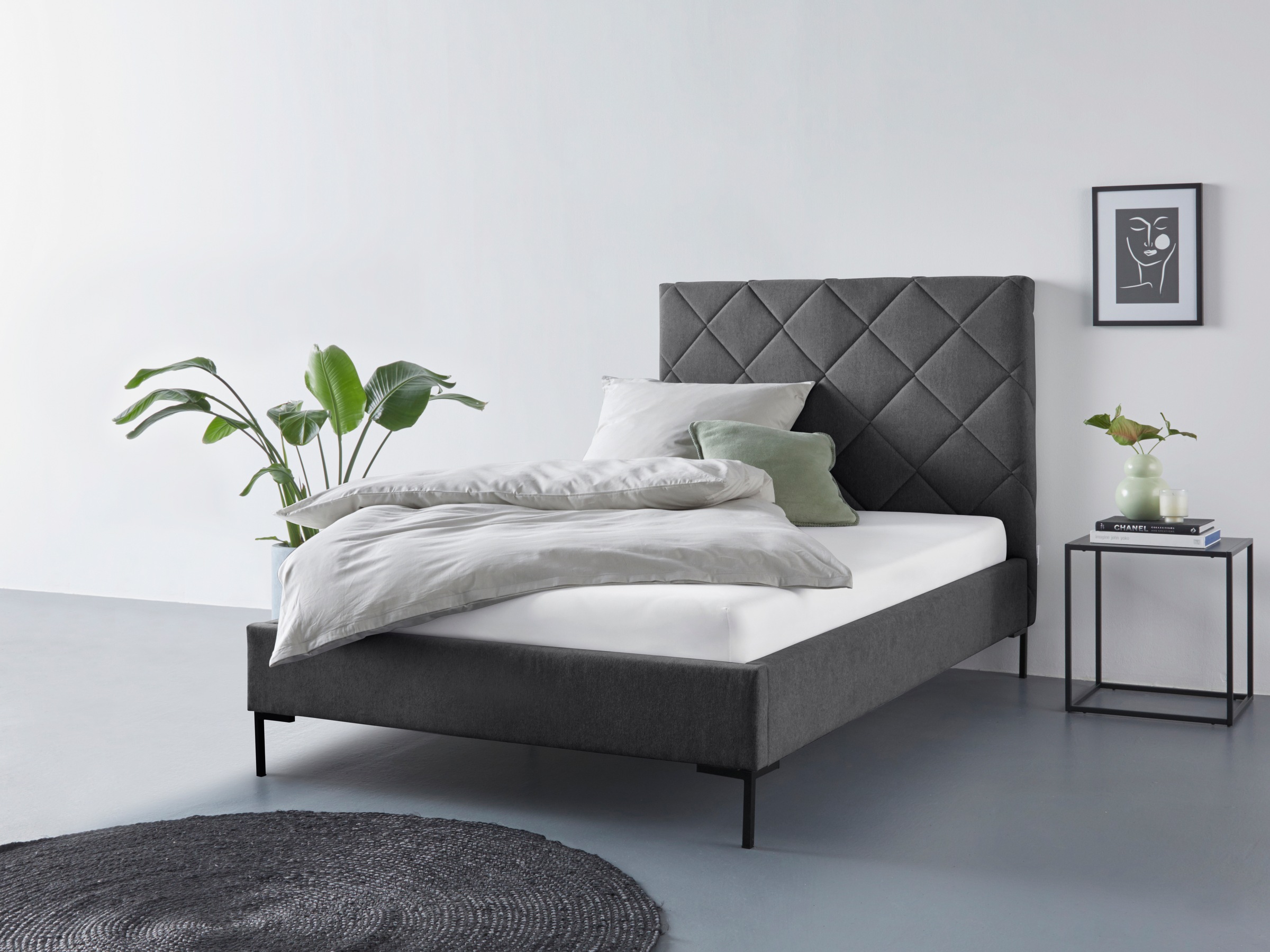 Guido Maria Kretschmer Home&Living Polsterbett »Charlott«, Modernes Polsterbett mit oder ohne Lattenrost