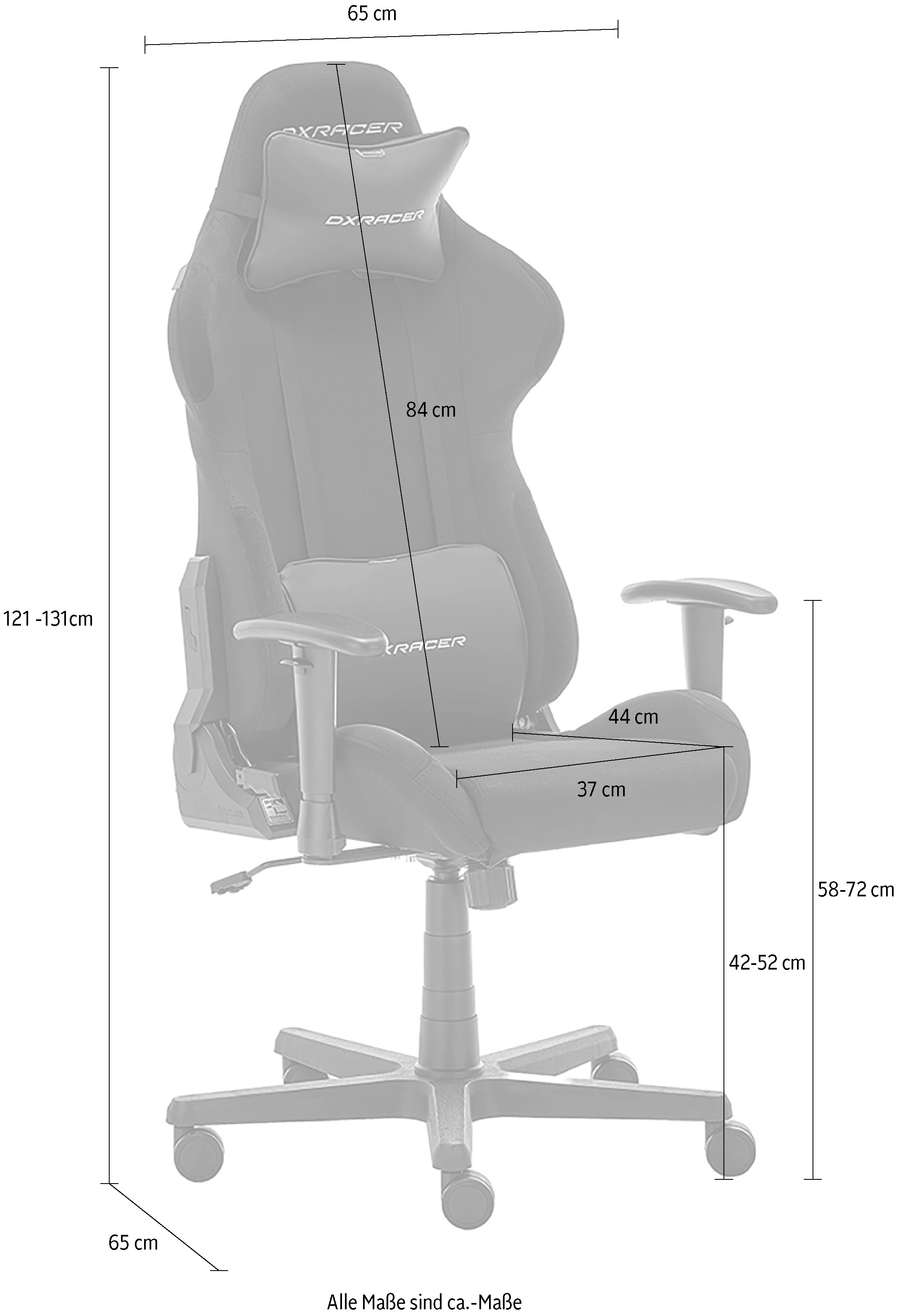 MCA furniture Gaming-Stuhl »DX Racer Formula Gamingchair« (Set) 1 Stk.Gaming,Racing,Design,Lordose,Kissen,Armlehne,drehbar,verstellbar