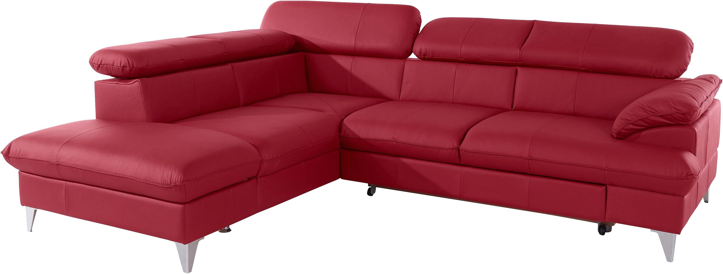 COTTA Ecksofa »Caluso L-Form«, mit Kopfteilverstellung, wahlweise mit Bettfunktion & Bettkasten