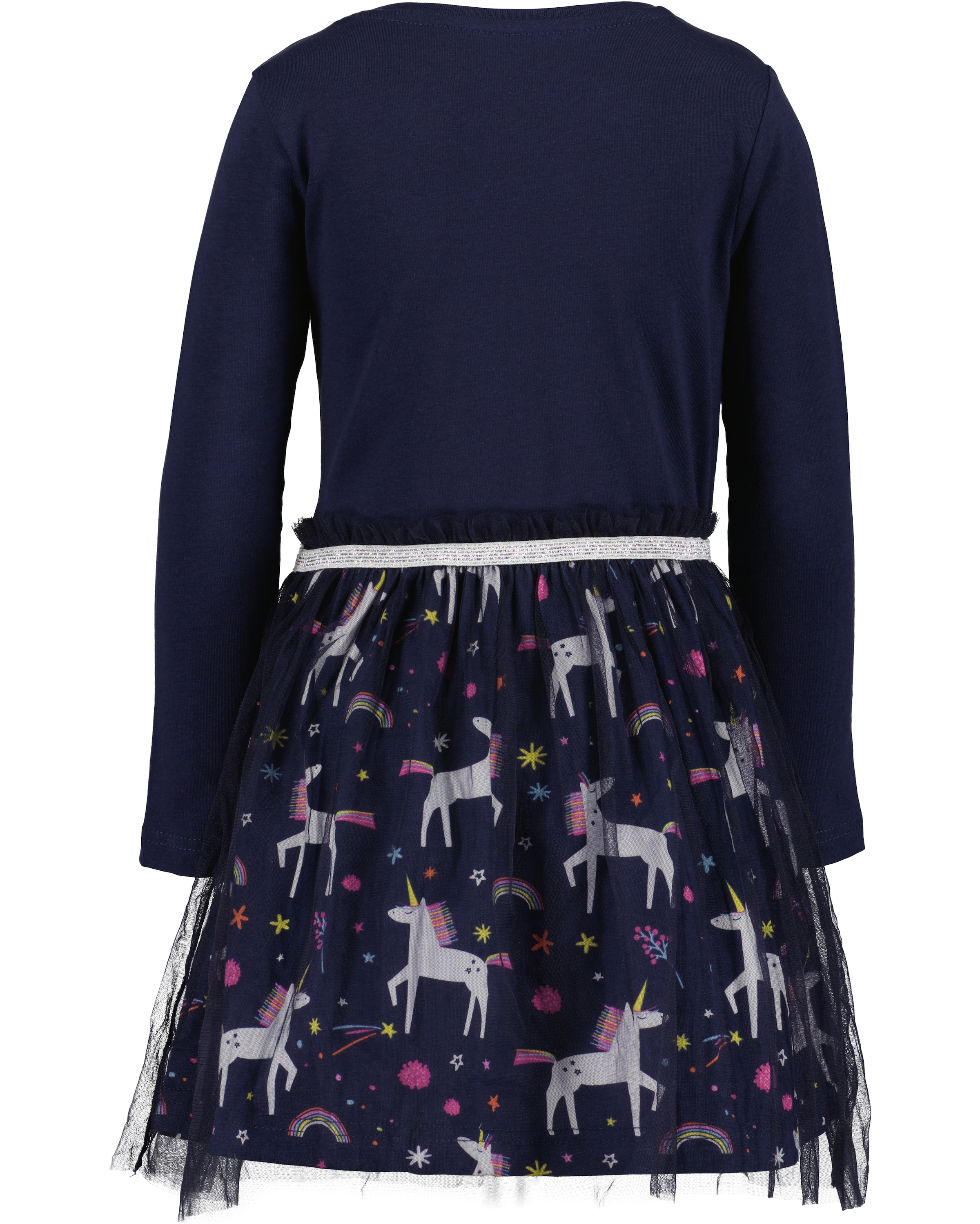 Blue Seven Jerseykleid mit tollen Einhorn-Motiven und Tüll-Überrock