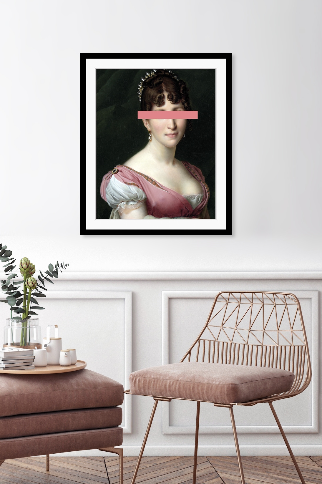 queence Bild »Johanna mit Farbklecks« Bilder von Frauen | Frau | Gemälde | Historische Persönlichkeiten | Kunst HD Premium Poster-Druck inkl. Holzrahmen