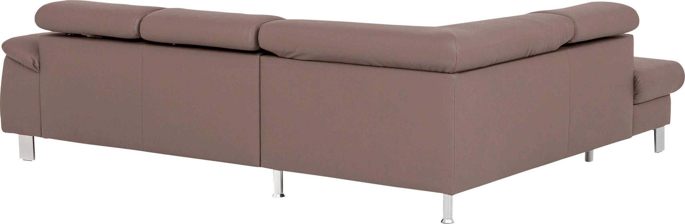COTTA Polstergarnitur »Komaris L-Form«, (Set), Set bestehend aus: Ecksofa mit Kopfteilverstellung & Hocker