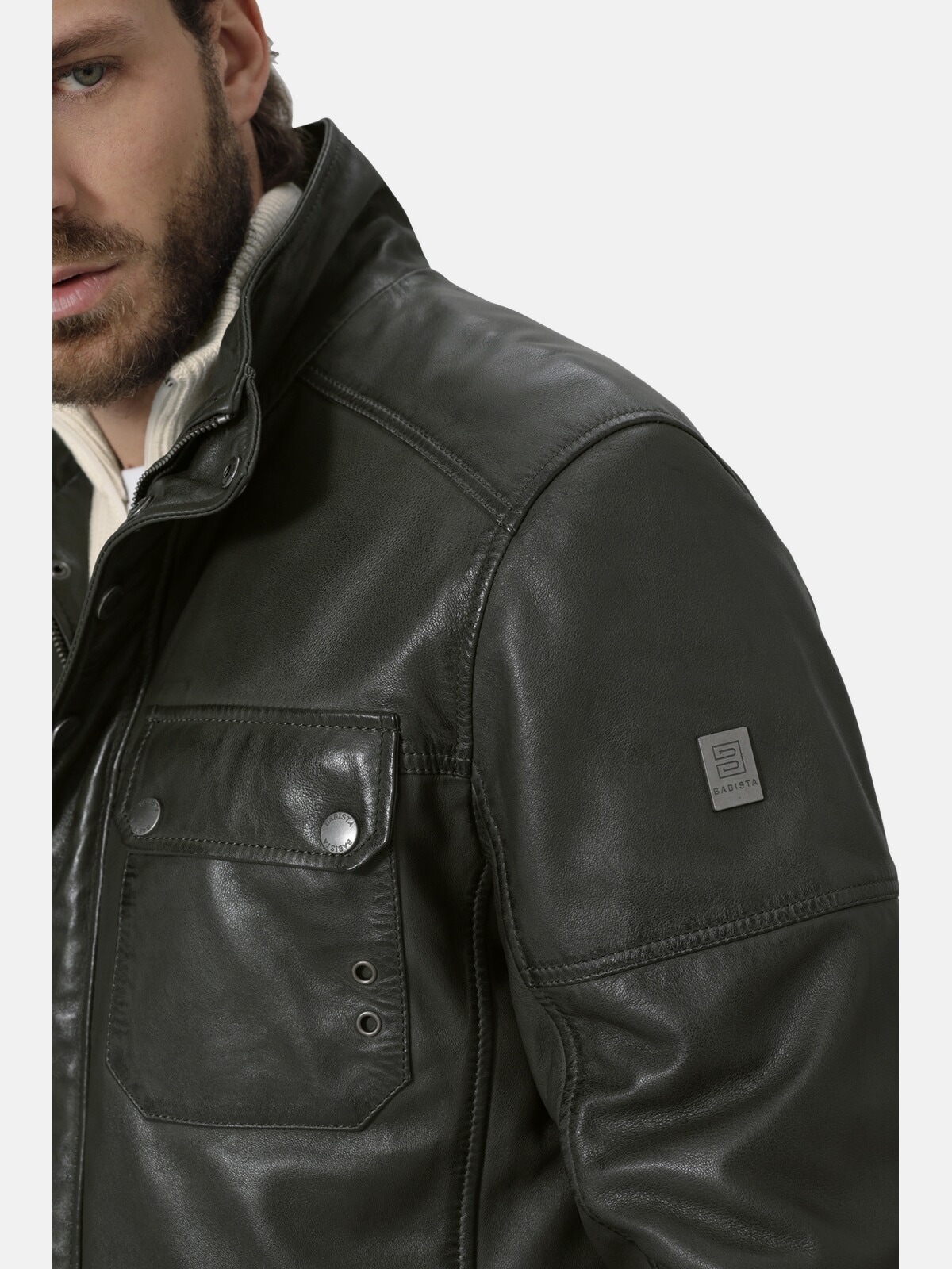 Babista Lederjacke »Lederjacke SOLIENTE«, (1 St.), mit modischen Ziernähten