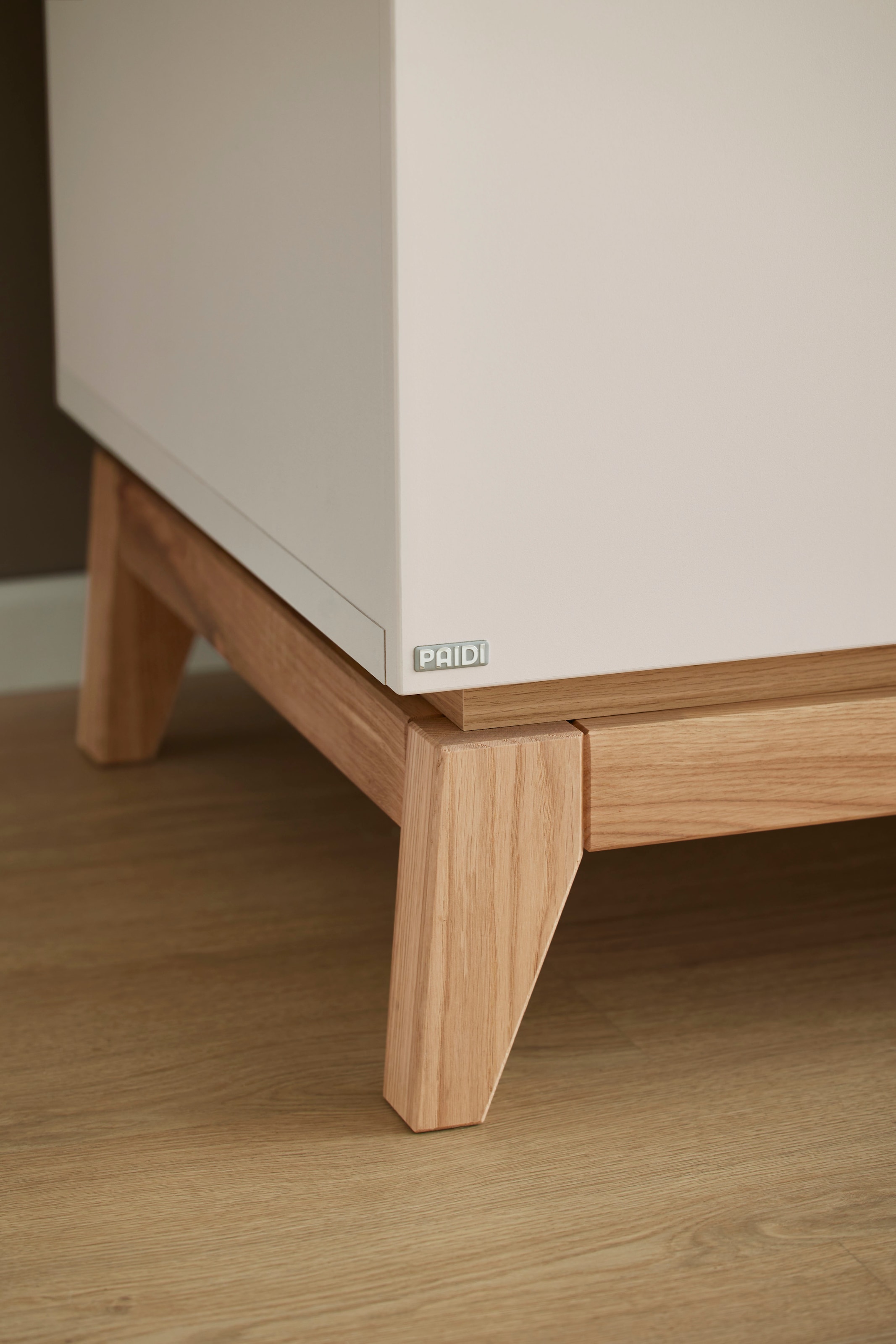 PAIDI Wickelkommode »STIENE in Beige oder Grau, 2 Schubladen mit Soft-Close, Vollauszug« bis 50 kg Kommode 123 cm Breite, geprüfte Sicherheit, Wickeltisch mit Massivholz 123 cm