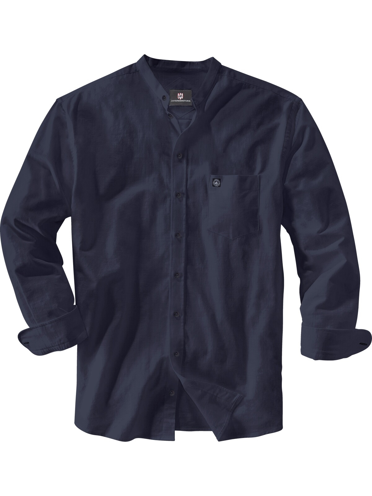 Jan Vanderstorm Langarmhemd »Stehkragenhemd KALLU«