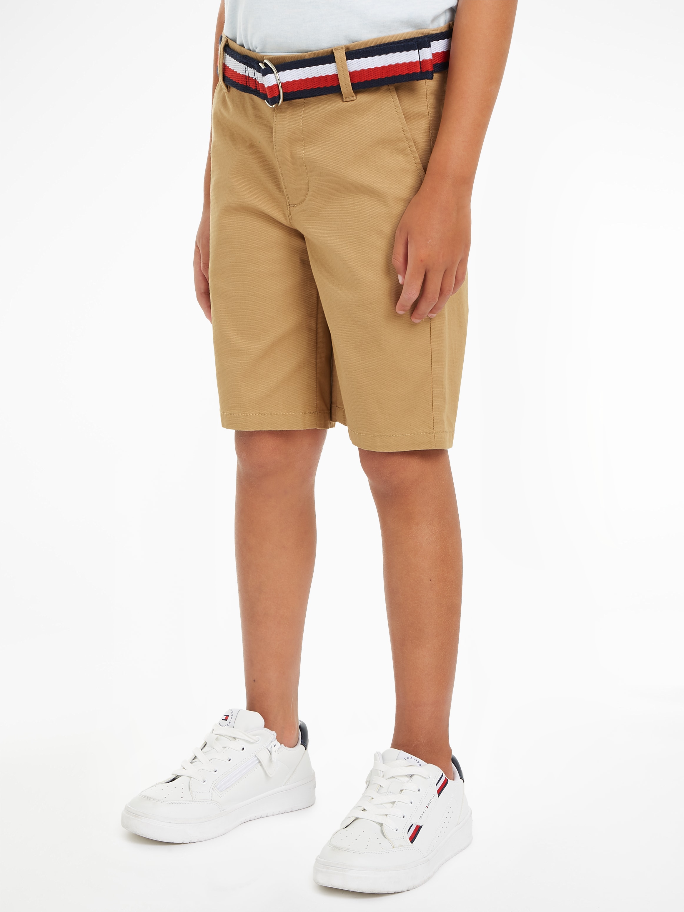 Tommy Hilfiger Chinoshorts »WOVEN BELTED SHORTS«, Kinder bis 16 Jahre