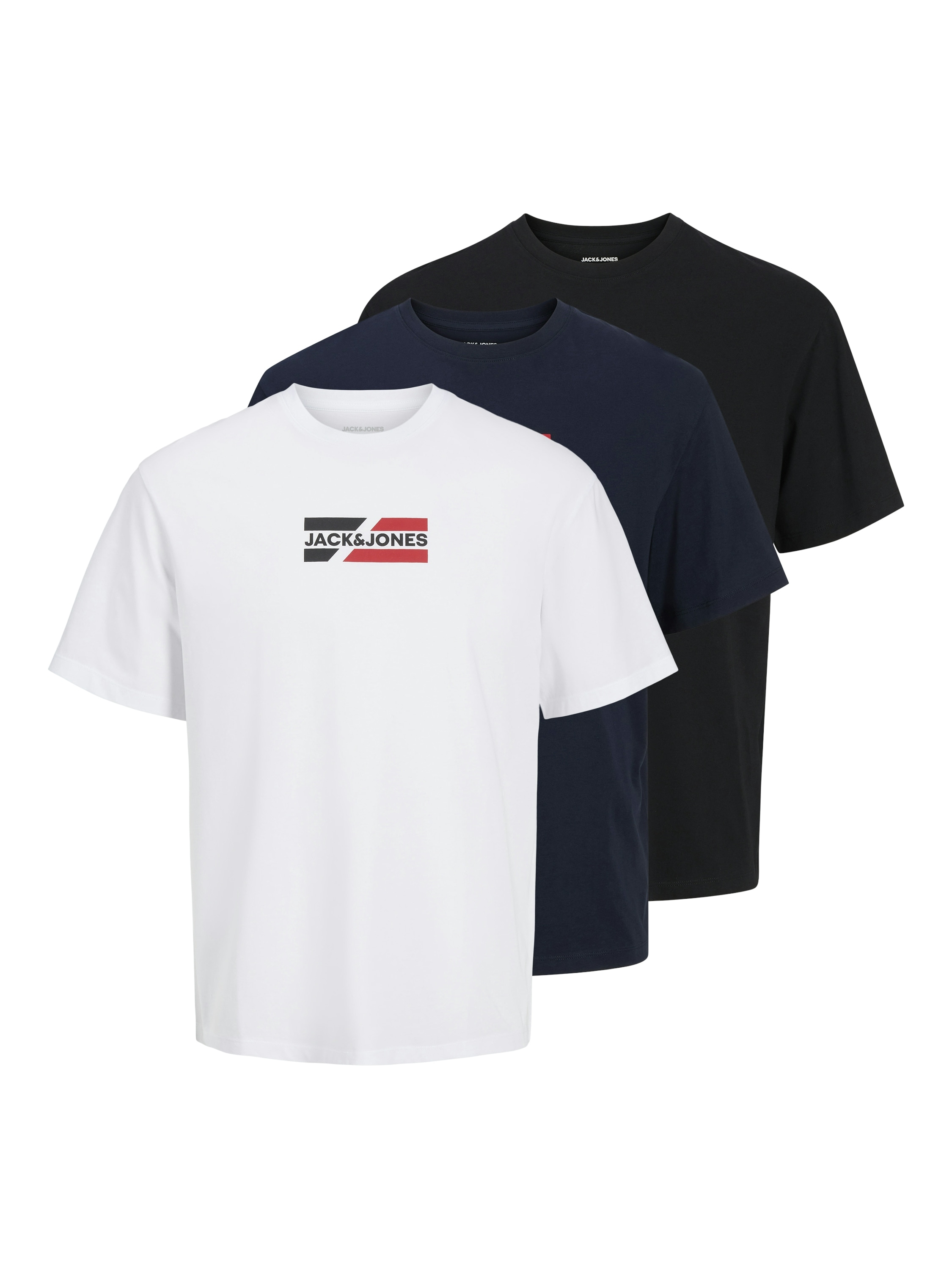Jack & Jones Kurzarmshirt »JJECORP GRAPHIC TEE SS O-3PK MP NOOS«, (Packung, 3 tlg.)
