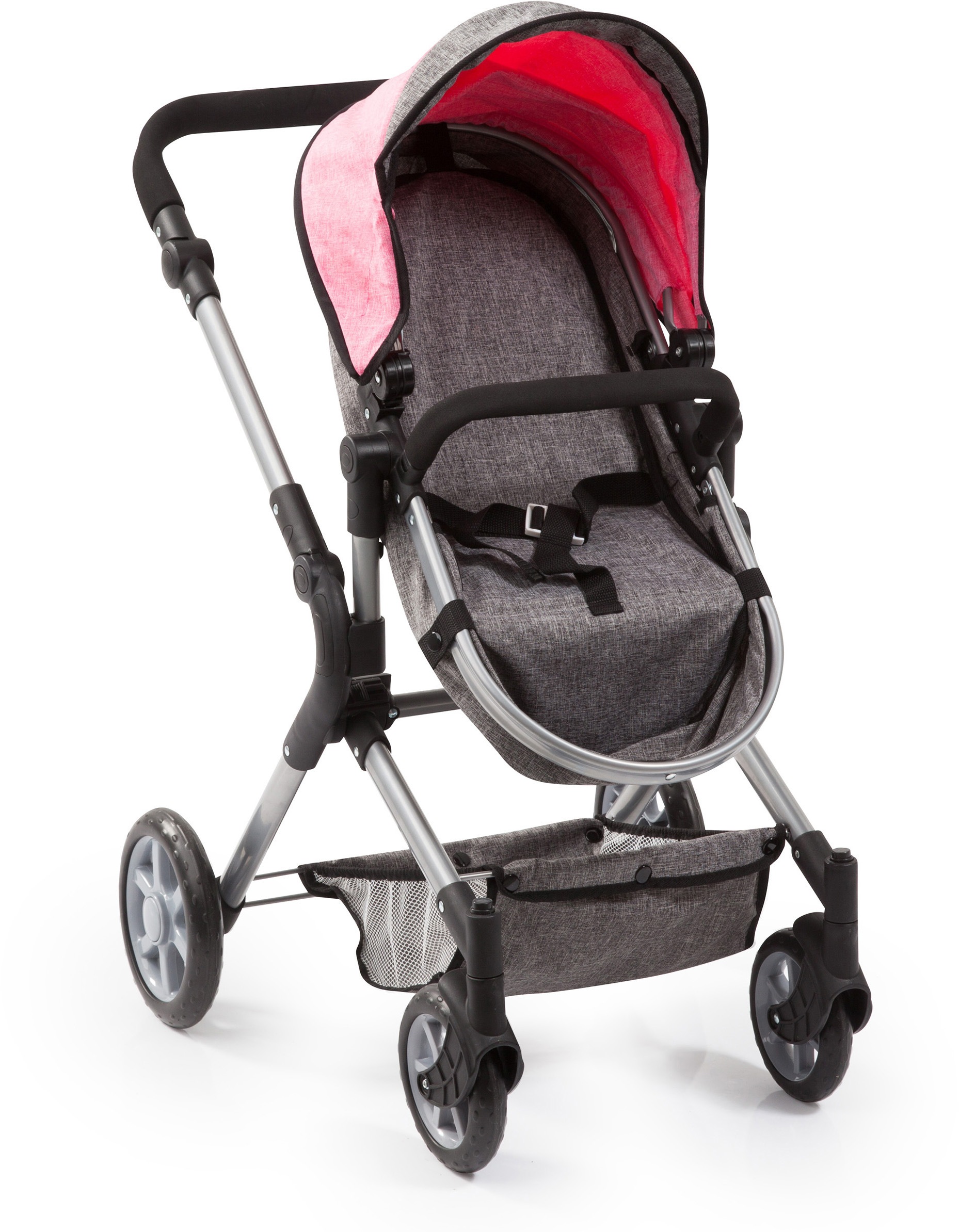 Bayer Kombi-Puppenwagen »City Neo, Grau/Rosa«