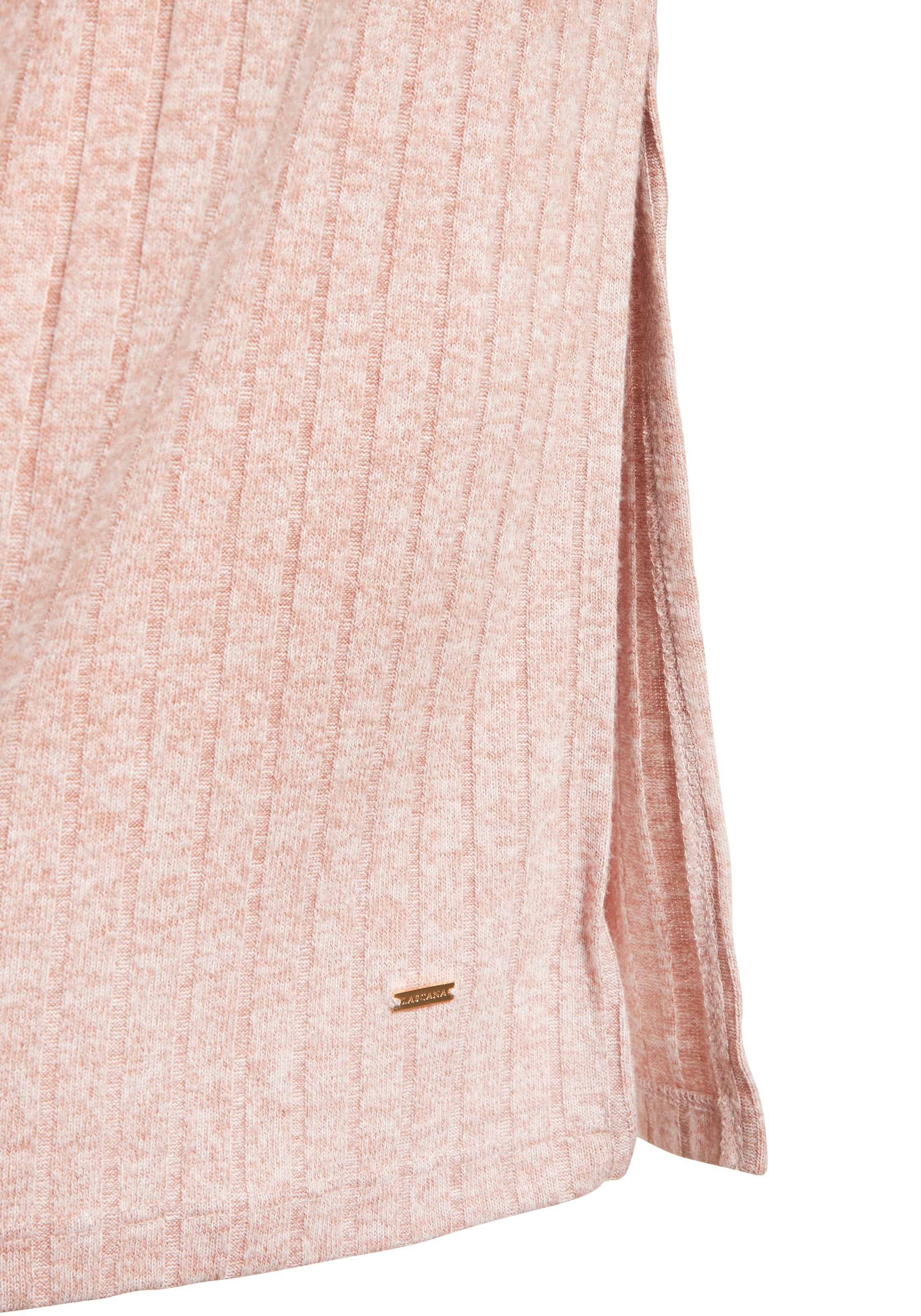 LASCANA Strickkleid Lounge-/ Rippkleid mit weiten Ärmeln und Taillenband, Loungewear