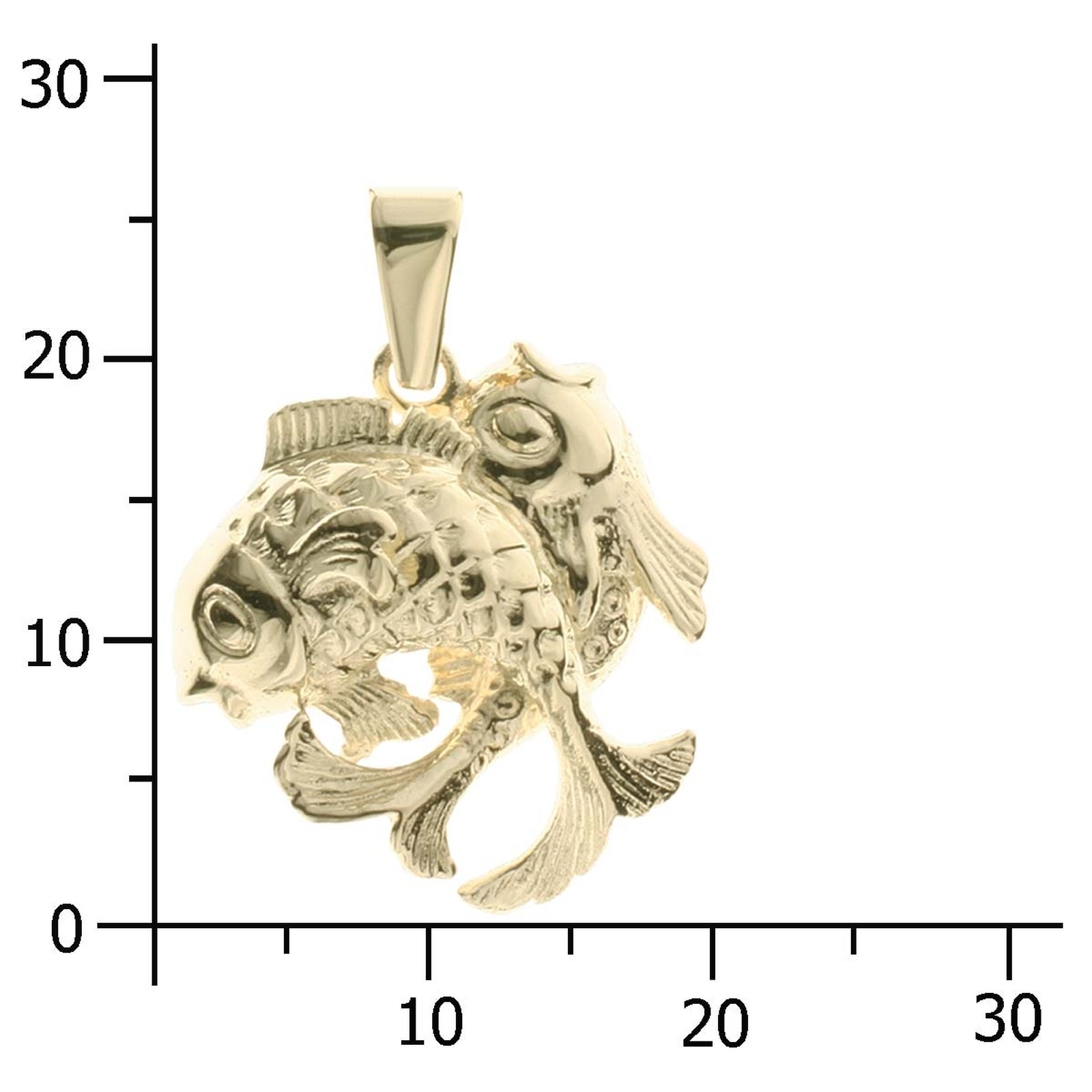 OSTSEE-SCHMUCK Kettenanhänger »- Tierkreiszeichen Fische - Silber 925/000, vergoldet - ,«