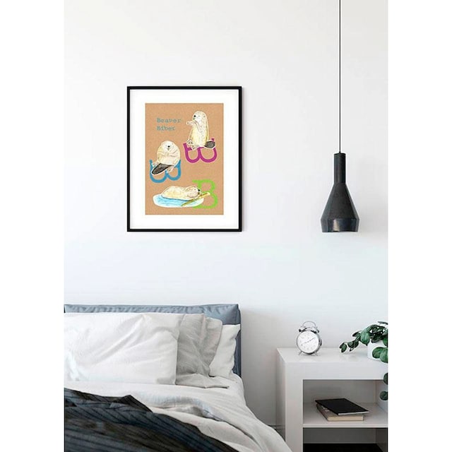 Poster Wohnzimmer mit Kinderzimmer, kaufen Buchstaben, Garantie B«, XXL | 3 Jahren Animal Komar Schlafzimmer, St.), »ABC (1 online
