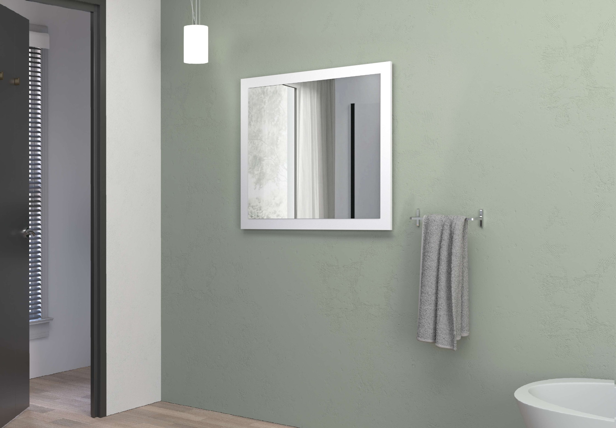 welltime Badspiegel »Garda, Waschbeckenunterschrank,Breite 80 cm,Waschtisch« Breite 80 cm- Passend zur Serie Garda