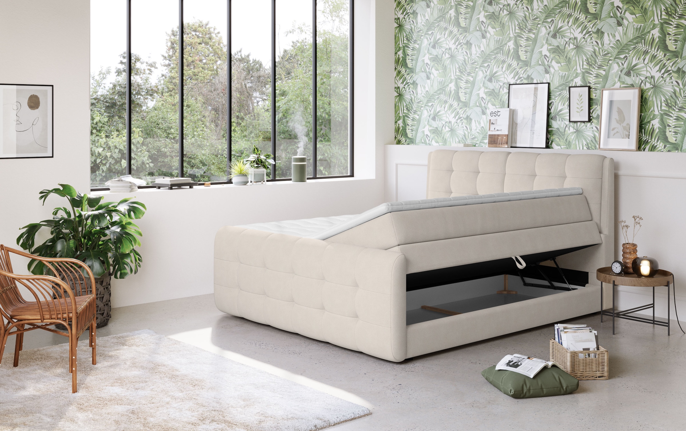 COTTA Boxspringbett »Fort mit Bettkasten, inkl. Topper« erhältlich in verschiedenen Breiten (160cm, 180cm & 200cm)