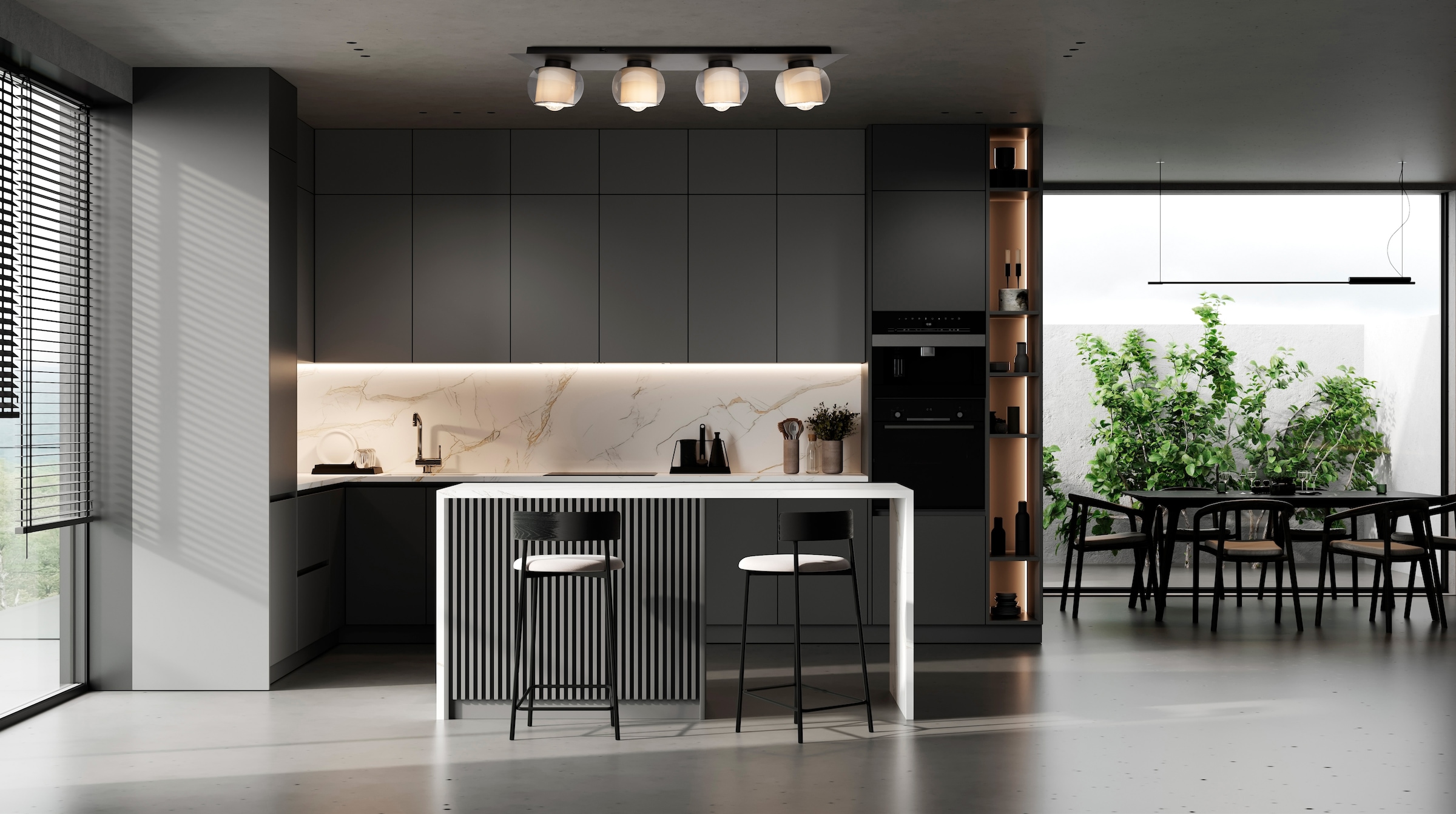 OTTO home Deckenleuchte »Tanissa mit Doppelschirm« E27 1 Stk. kugelförmig, Rauchglas, innen Stoffschirm, E27, Glasschirm, Textil