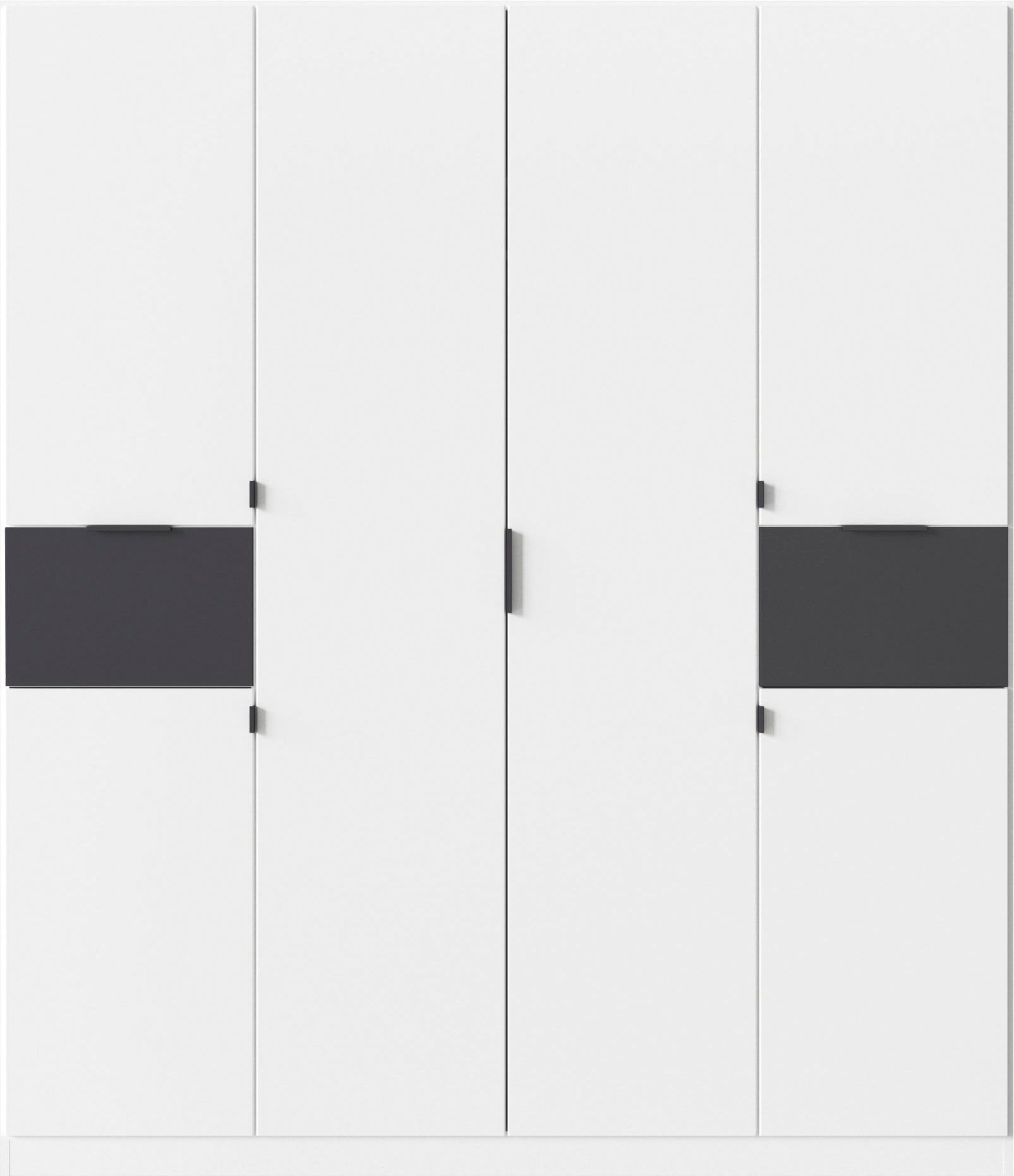 rauch Drehtürenschrank »Kleiderschrank Schrank Garderobe Wäscheschrank TICAO« Schubladen in der Höhe variabel positionierbar,  mit 2 geräumigen Schubladen, viel Stauraum MADE IN GERMANY