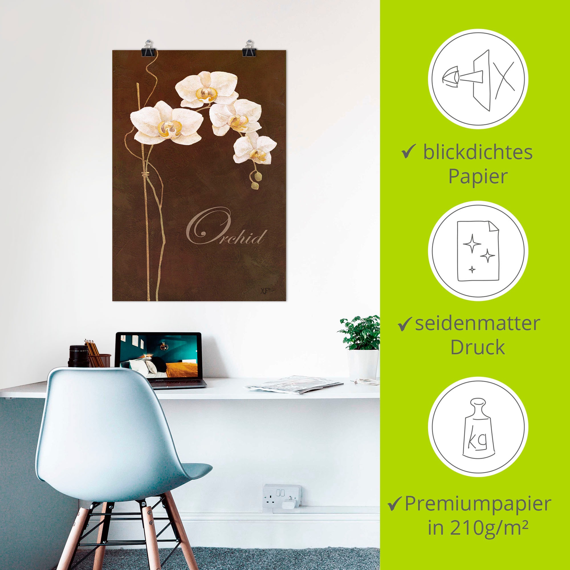 Artland Wandbild »Zarte Orchidee«, Blumen, (1 St.), als Leinwandbild, Poster in verschied. Größen