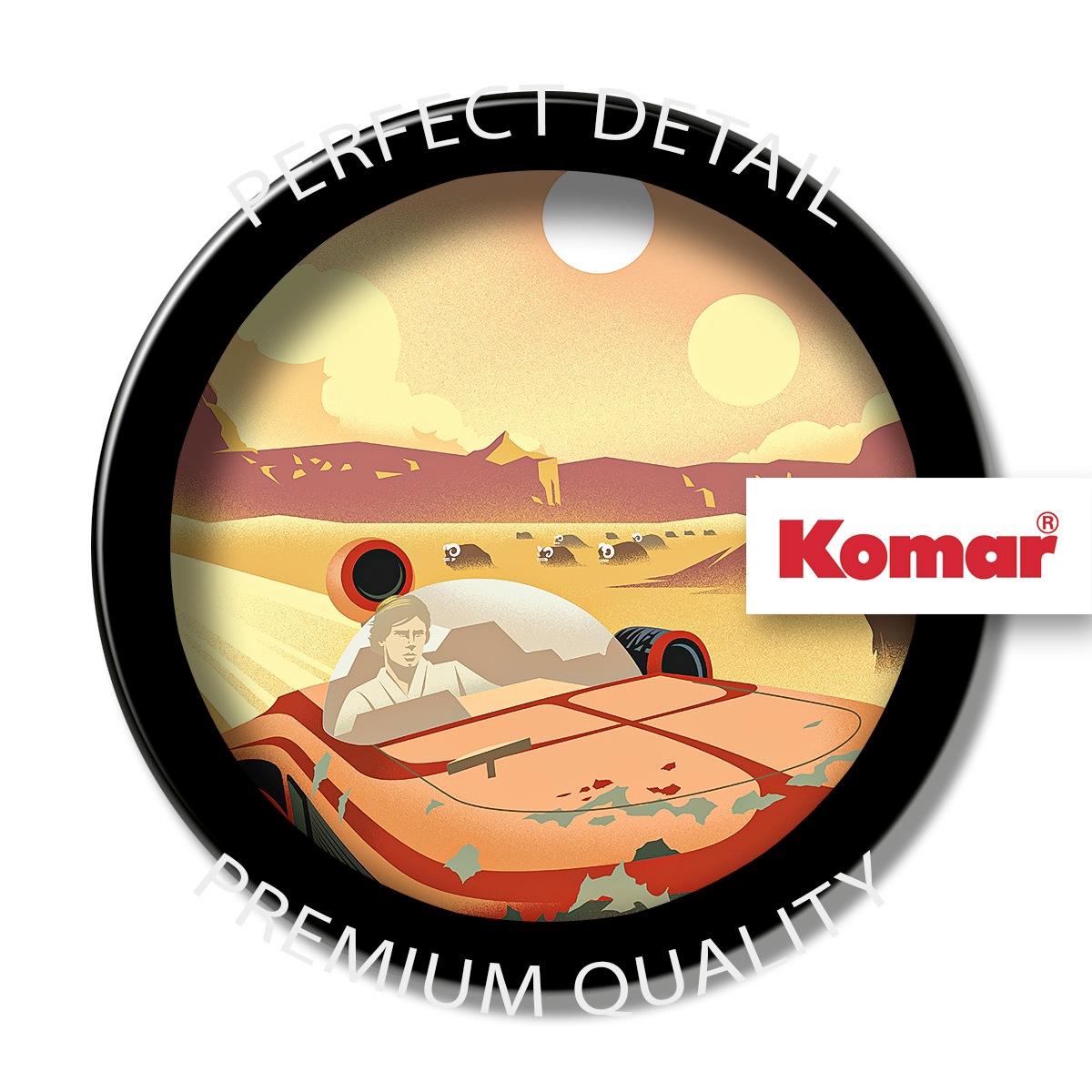 Komar Wandbild »Star Wars Visit Tatooine!«, Disney, (Set, 1 St.), 50 x 70 cm (Breite x Höhe) - Kinderzimmer, Dekoration