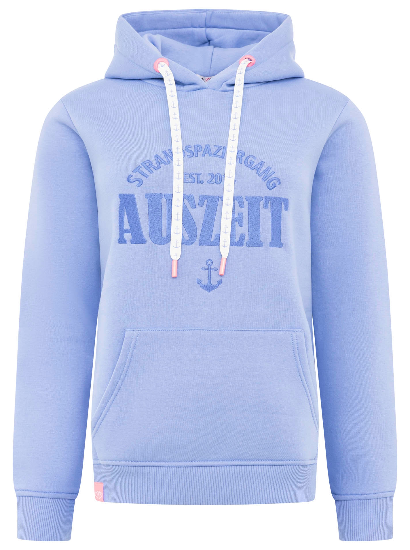 Zwillingsherz Hoodie »"Auszeit"«, mit gestickter "Auszeit"-Botschaft, Kapuze mit Kordelzug,Tasche vorne