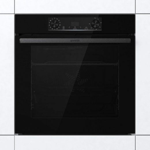 GORENJE Backofen-Set »BLACKSET2«, BLACKSET2, mit 1-fach-Teleskopauszug, Aqua Clean