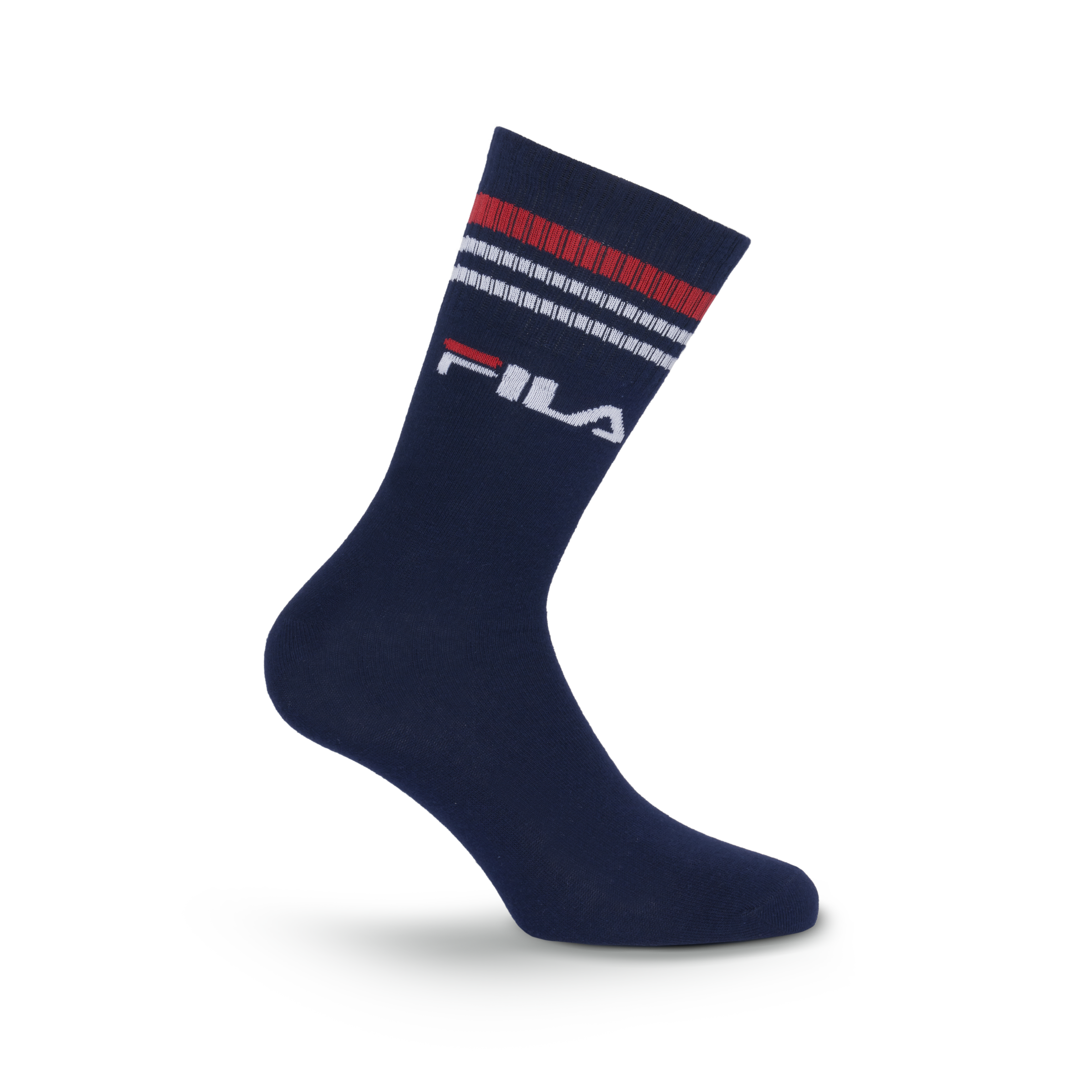 Fila Socken 3 Paar,  breites Rippenbündchen, Logoschriftzug, Cotton-Mix