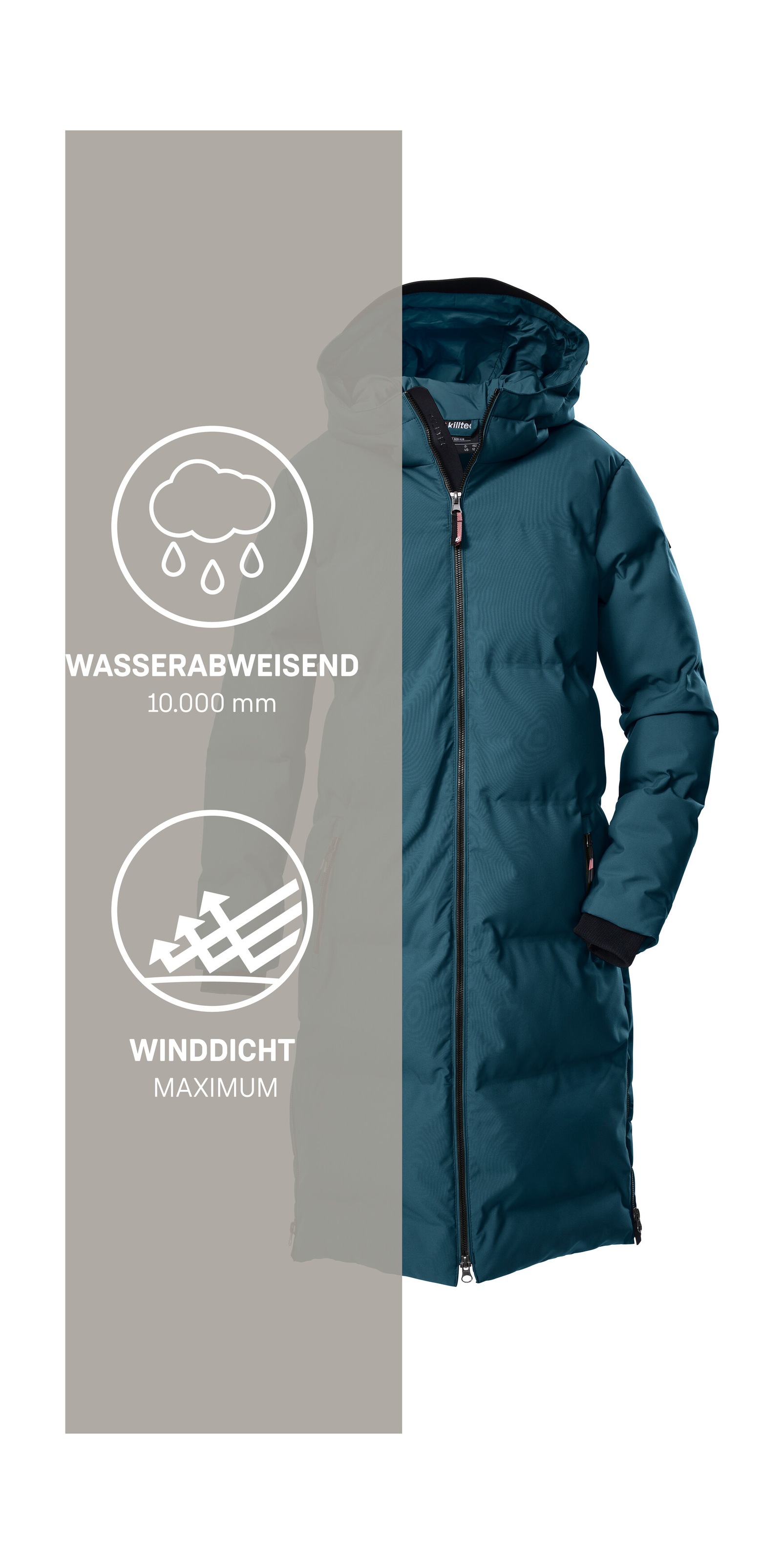 Killtec Steppmantel »KOW 237 GRLS QLTD CT« Winddichter, wasserabweisender Kindermantel, reflektierende Elemente