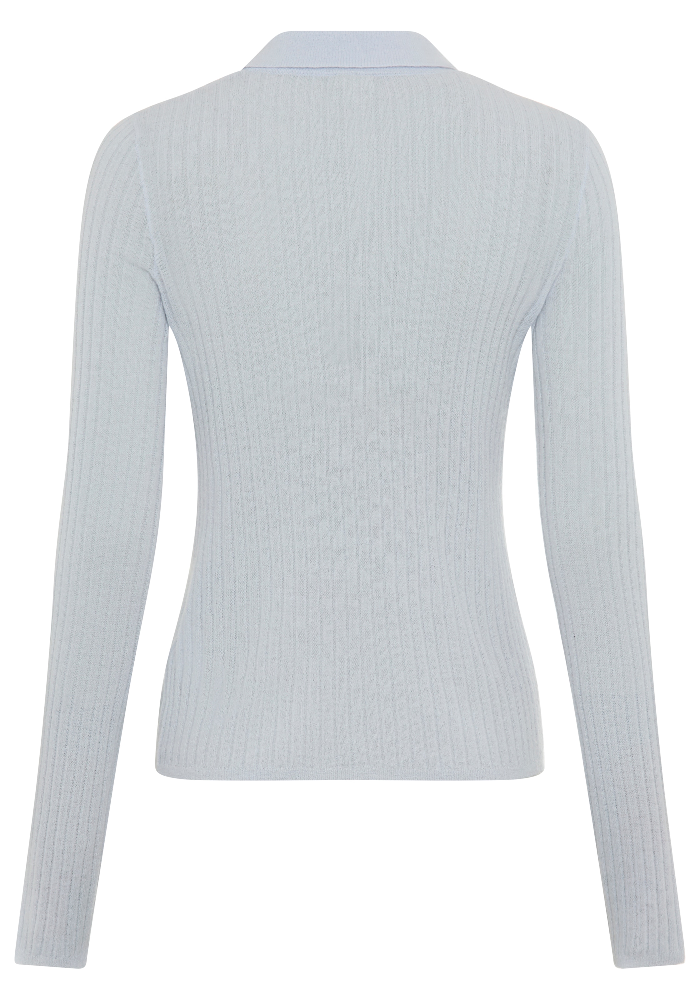 BOSS ORANGE Polokragenpullover »Fuganel Premium Damenmode« mit Knopfleiste, Rippstruktur