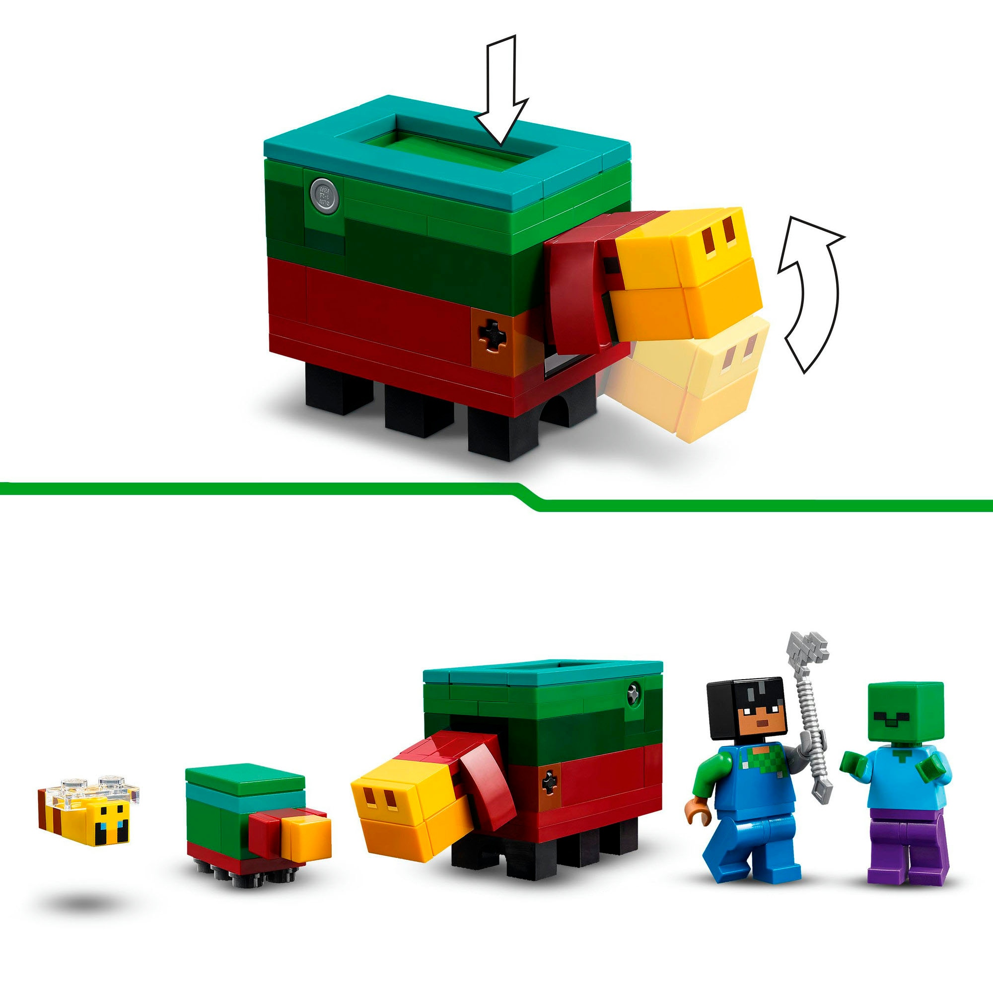 LEGO® Konstruktionsspielsteine »Der Kirschblütengarten (21260), LEGO Minecraft«, (304 St.), Made in Europe