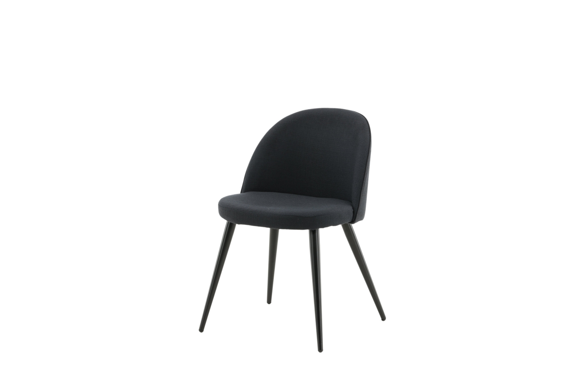 Venture Home Esszimmerstuhl »Velvet, 2er-Set Esszimmerstühle in Schwarz-Stoff, 150 kg belastbar« () 2 Stk.Polsterstuhl, Stoffbezug, Metallbeine, abgerundet, vielseitig