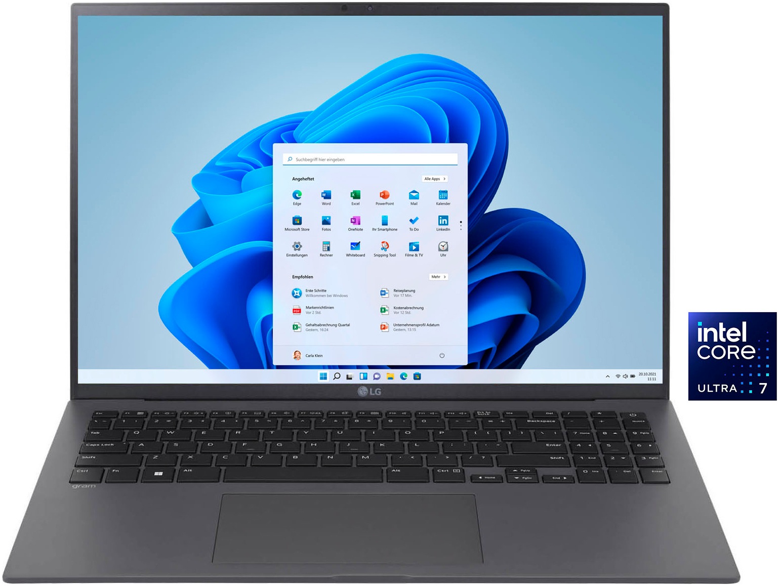 LG Notebook »Gram 16" Ultralight Laptop, IPS-Display, 32 GB RAM, Windows 11 Home,«, 40,6 cm, / 16 Zoll, Intel, Core Ultra 7, ARC, 2000 GB SSD, 16Z90S-G.AD7CG, 2024