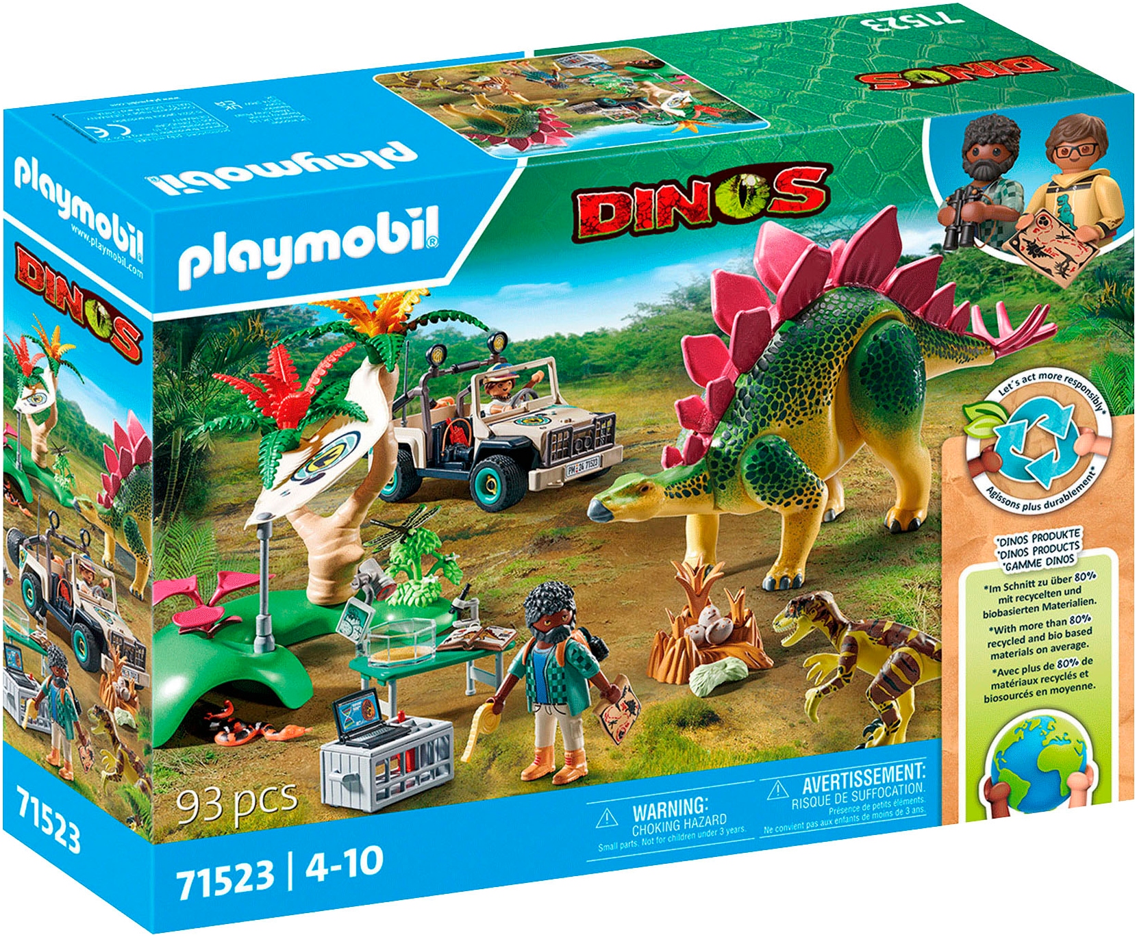 Konstruktions-Spielset »Forschungscamp mit Dinos (71523), Dinos«, (93 St.), Made in...