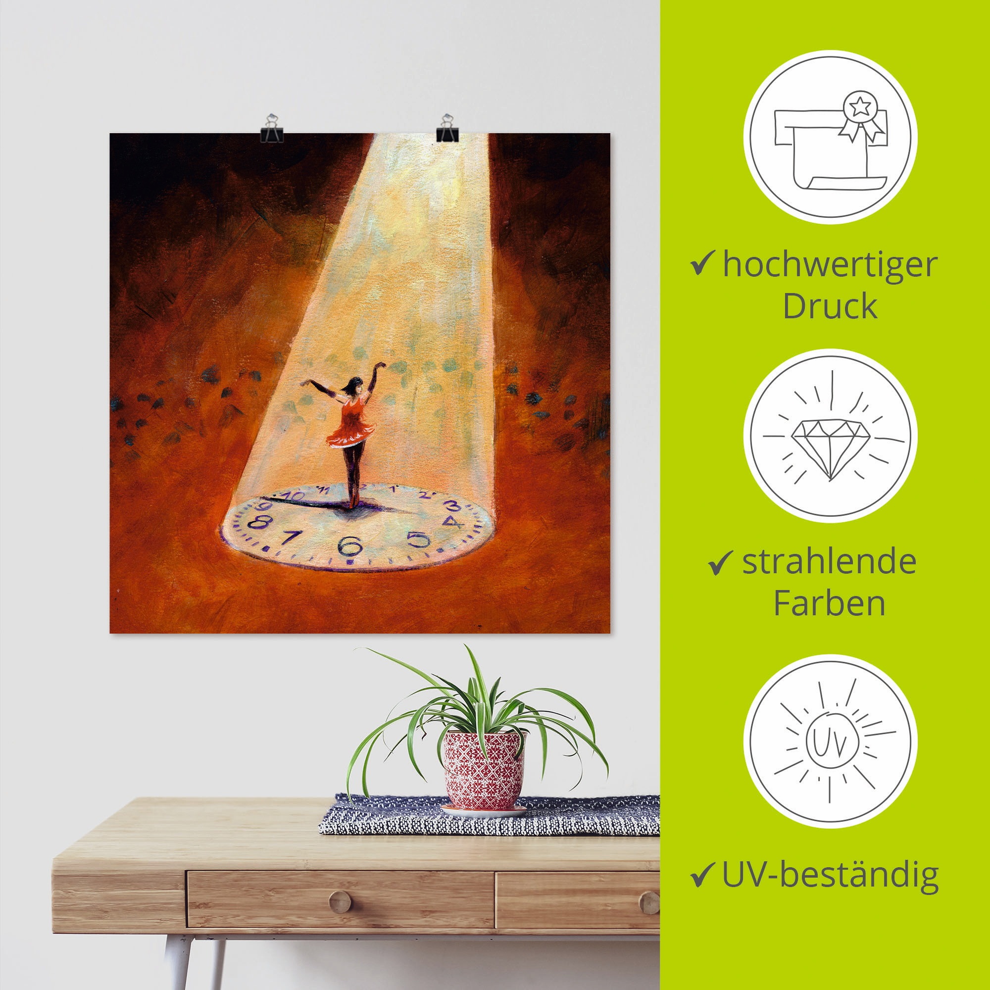 Artland Wandbild »Im Jetzt sein«, Frau, (1 St.), als Leinwandbild, Poster in verschied. Größen