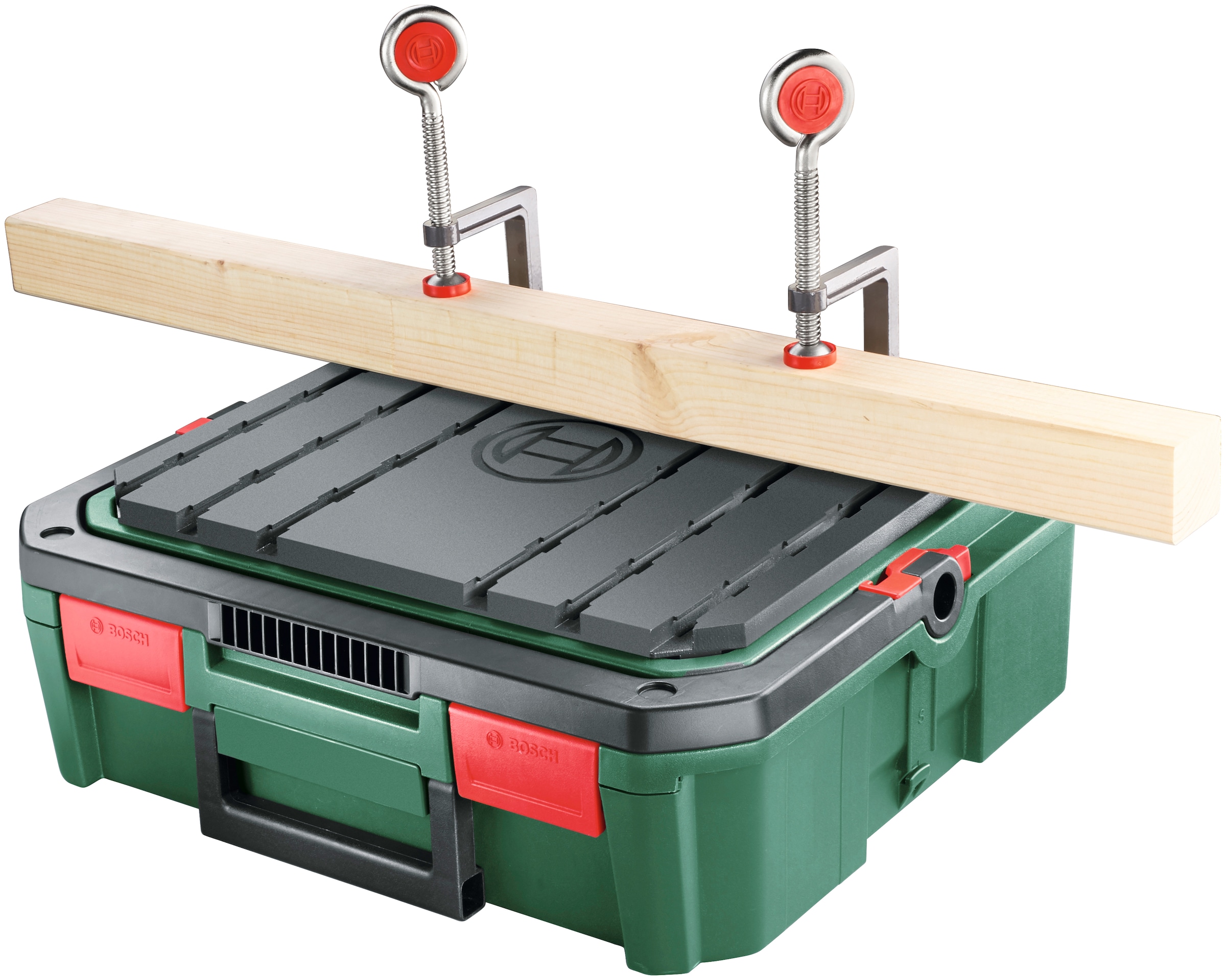 Bosch Home & Garden Stichsäge »PST 700 ReadyToSaw«, Systembox als mobile Werkbank, inkl. Zubehör