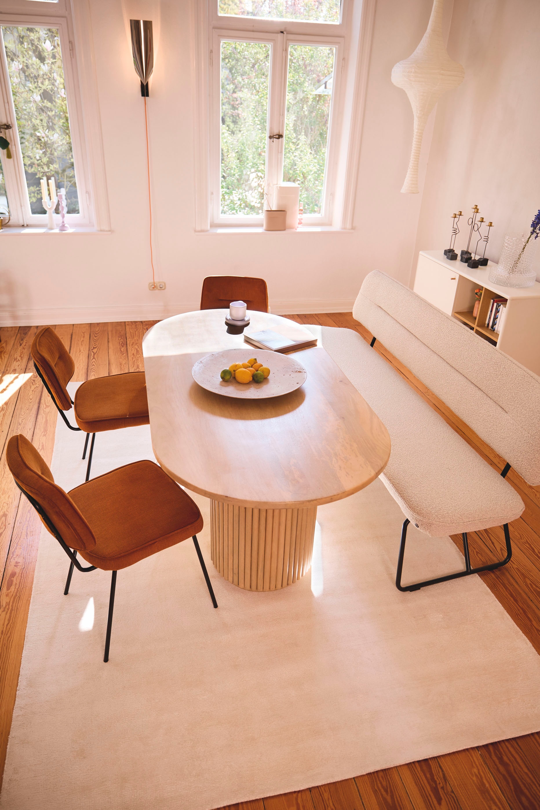 TOM TAILOR HOME Esstisch »Ripped«, mit Tischbeinen im extravaganten Ribbed-Look
