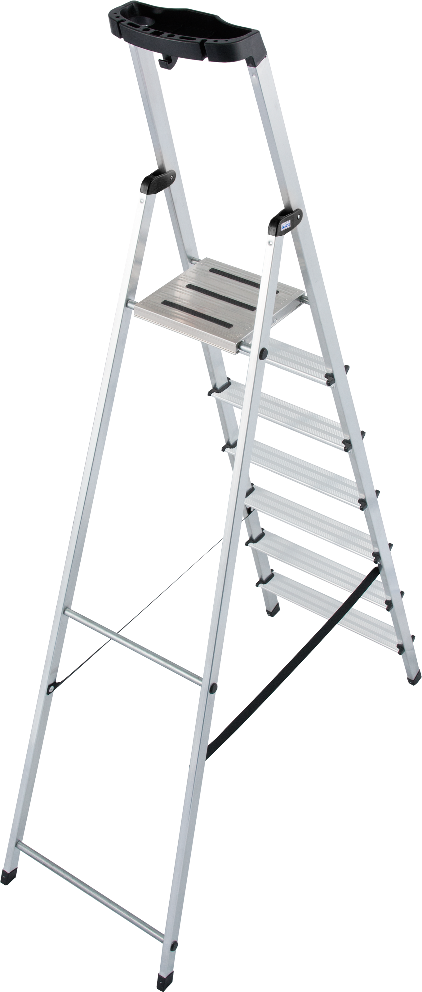 KRAUSE Stehleiter »Safety«, Aluminium, 1x7 Stufen, Arbeitshöhe ca. 350 cm