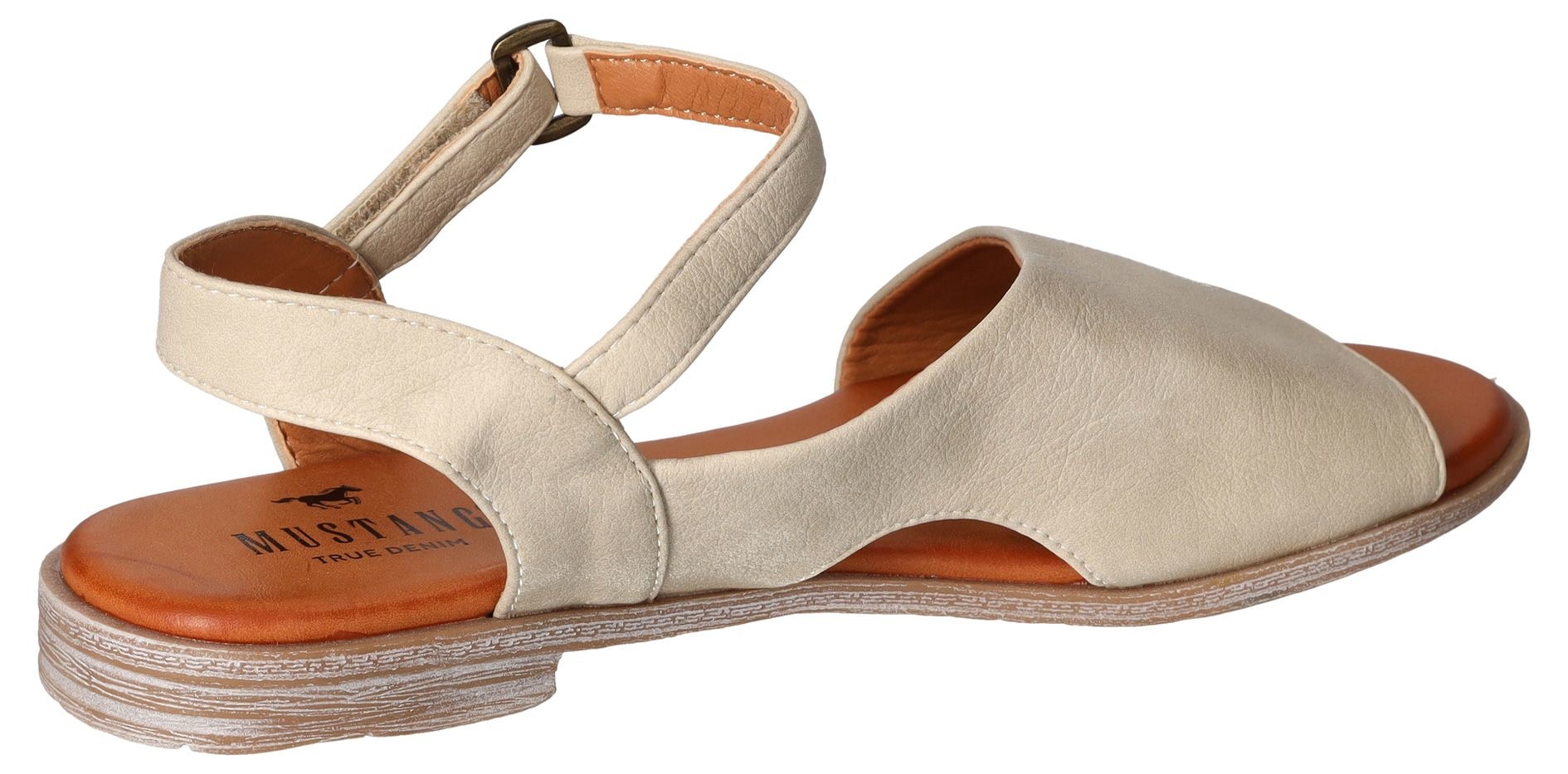 Mustang Shoes Sandale, Sommerschuh, Sandalette, Riemchensandale in asymmetrischer Form