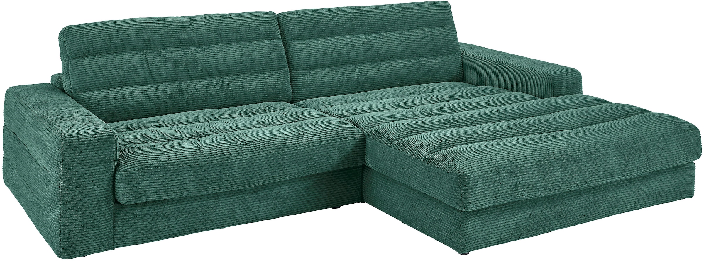 3C Candy Ecksofa »Stripes Mega-Sofa, bequem und komfortabel, L-Form« Lose Rückenkissen, mit feiner Quersteppung, Cord-Bezug