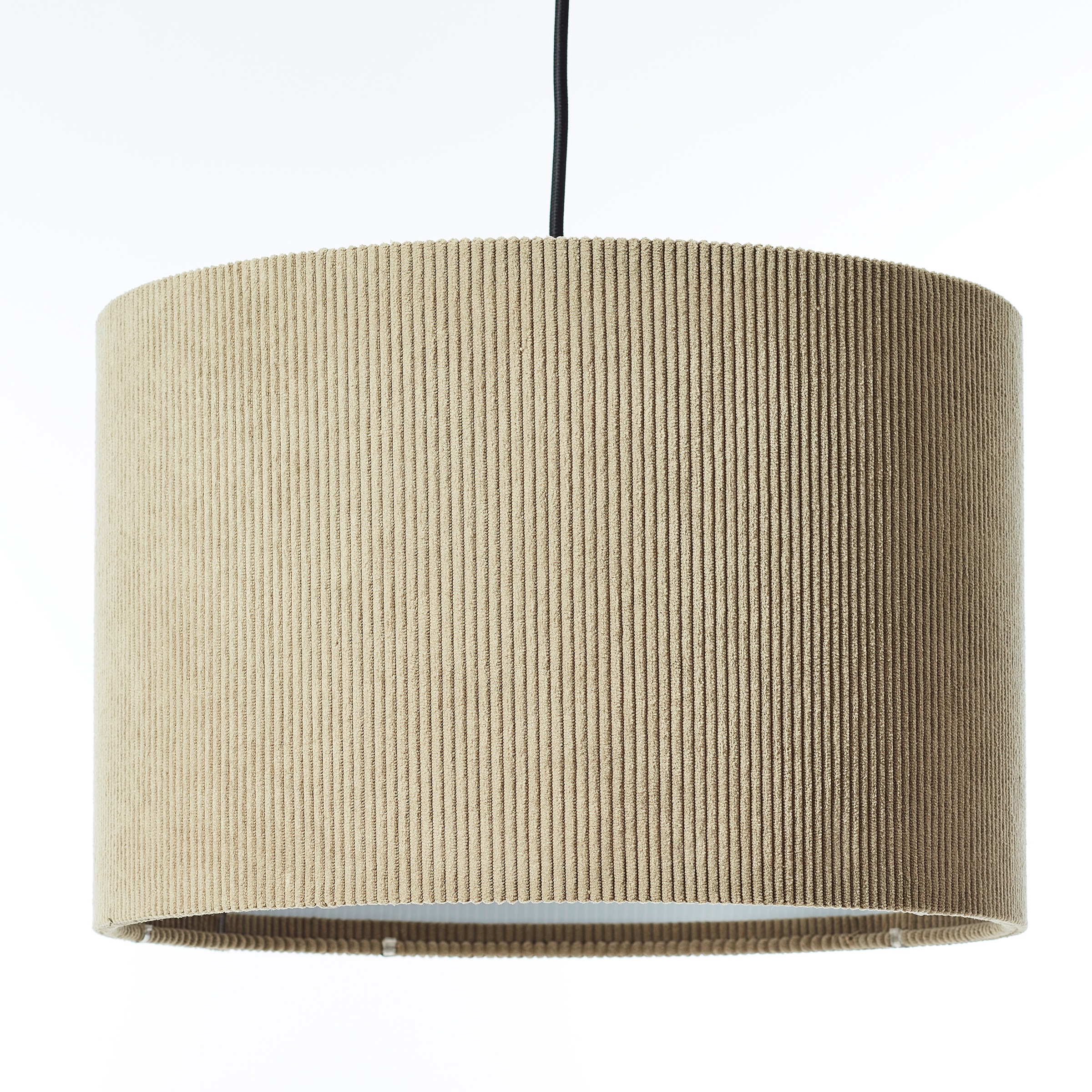 Brilliant Pendelleuchte »Tony«, 1 flammig, Leuchtmittel E27 | ohne Leuchtmittel, mit Cord-Lampenschirm, 150 x 35 cm, E27, kürzbar, Textil