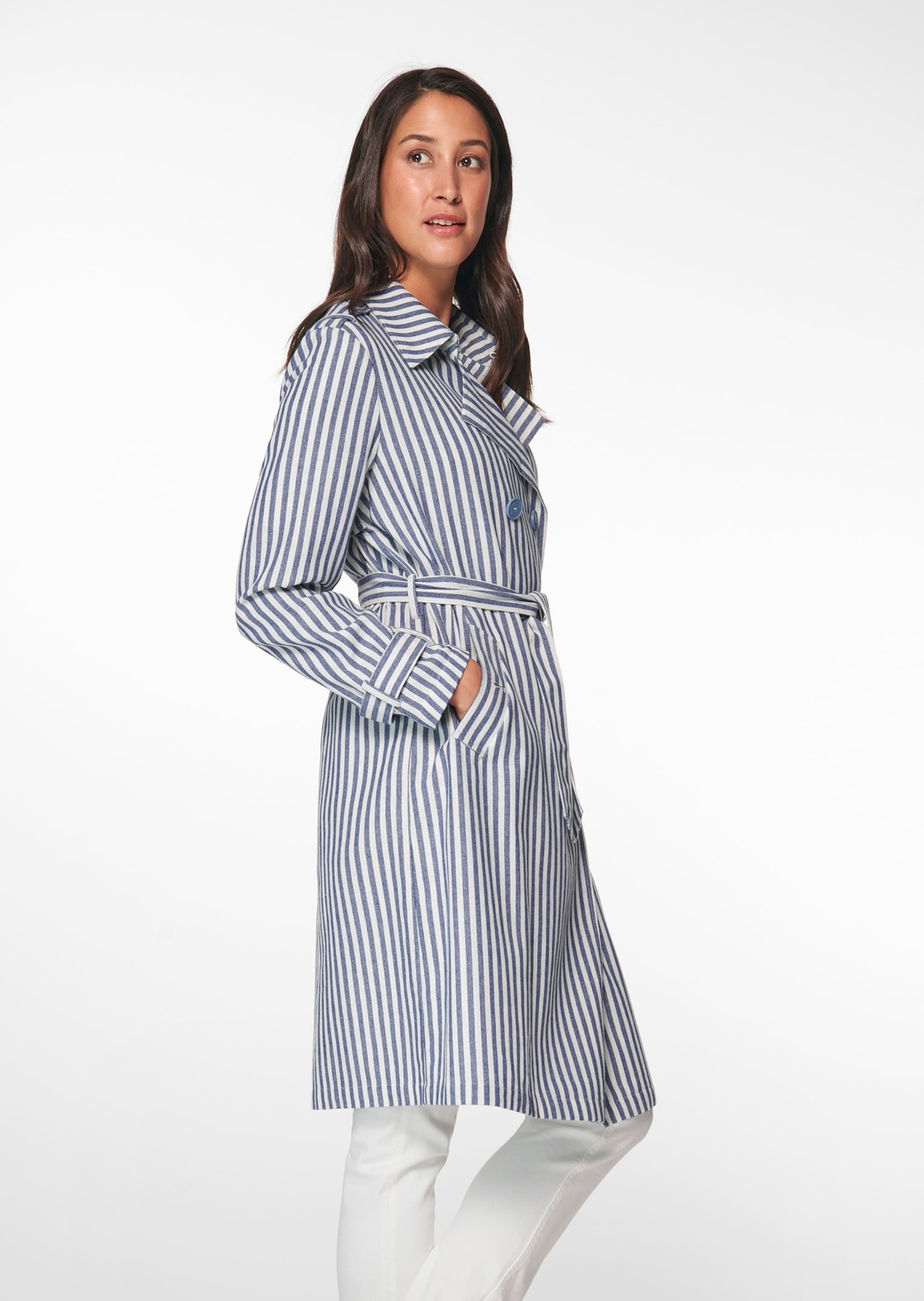 MADELEINE Langmantel »Trenchcoat Trenchcoat mit Streifen«