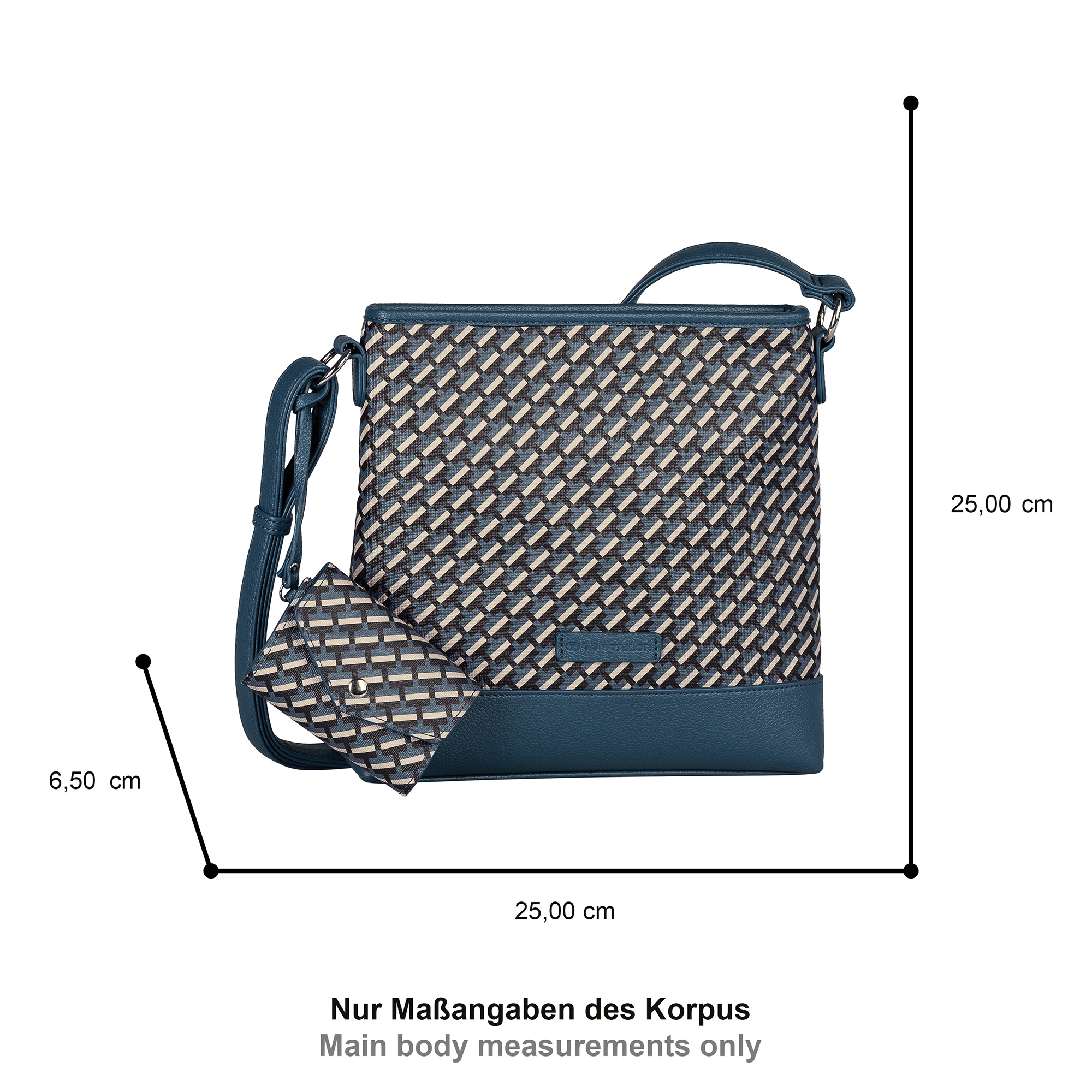 TOM TAILOR Umhängetasche »Xenia« mit raffiniert geometrischen "T" Print des Logos auf dem Taschenkörper