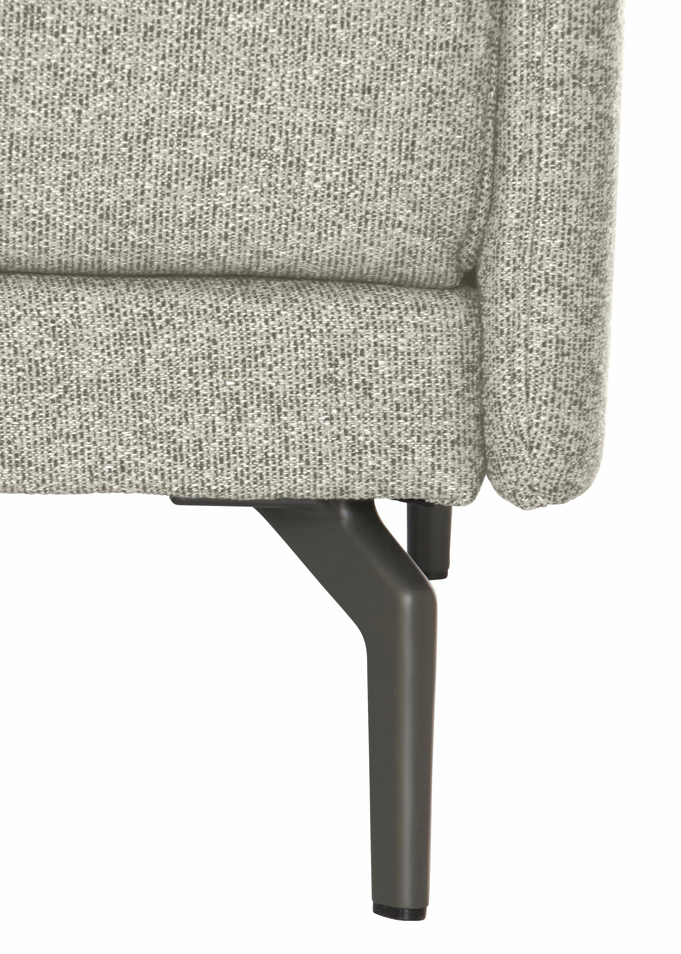 Creation BY ROLF BENZ Ecksofa »CR.450, Designecksofa, Polsterecke, L-Form«, Armlehne sehr schmal, Breite 234 cm, Alugussfüße in umbragrau