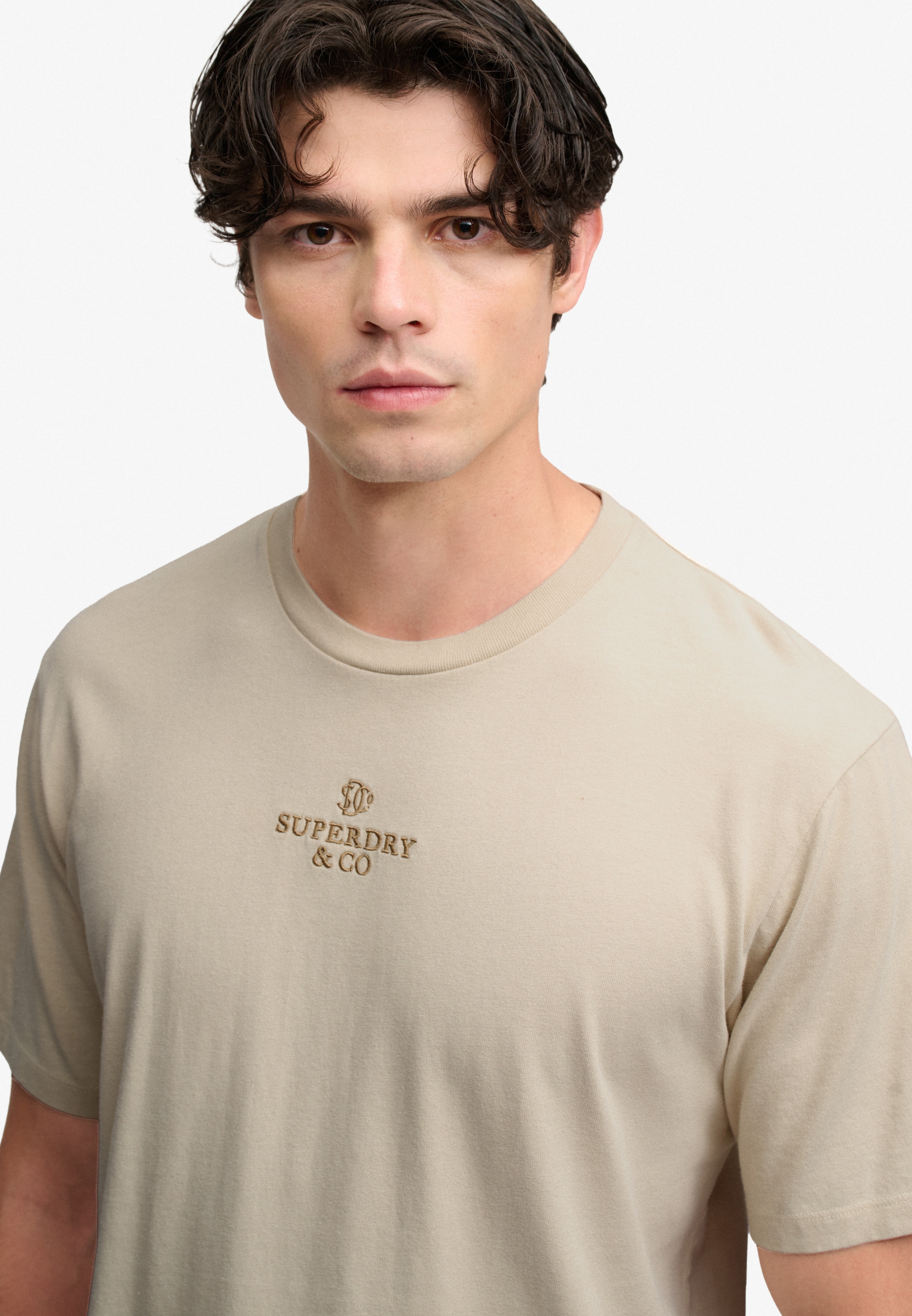 Superdry Rundhalsshirt »MICRO LOGO T SHIRT« Baumwolle, loose fit