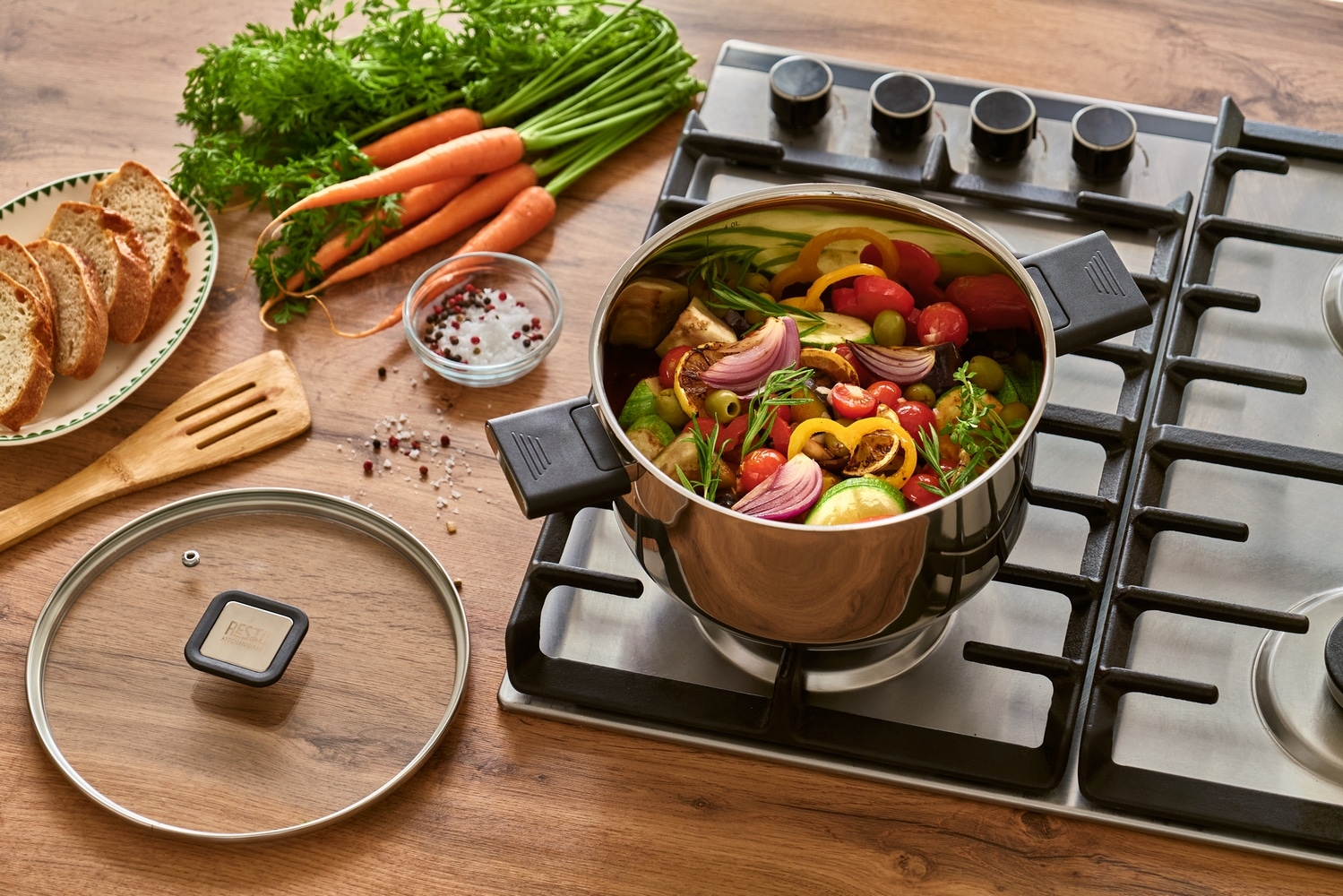 RESTO Kitchenware Kochtopf »Anser, energiesparend und spülmaschinenfest, im Geschenkkarton« 2 Stk. tlg. Edelstahl 18/10