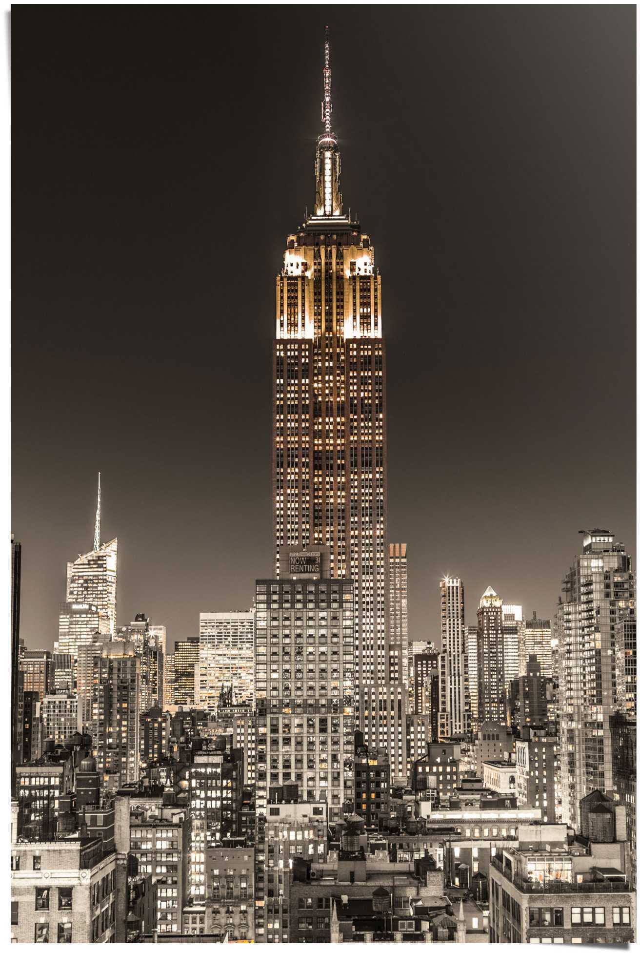 Reinders! Poster gold«, (1 York Empire St.) Building »New auf kaufen Rechnung State